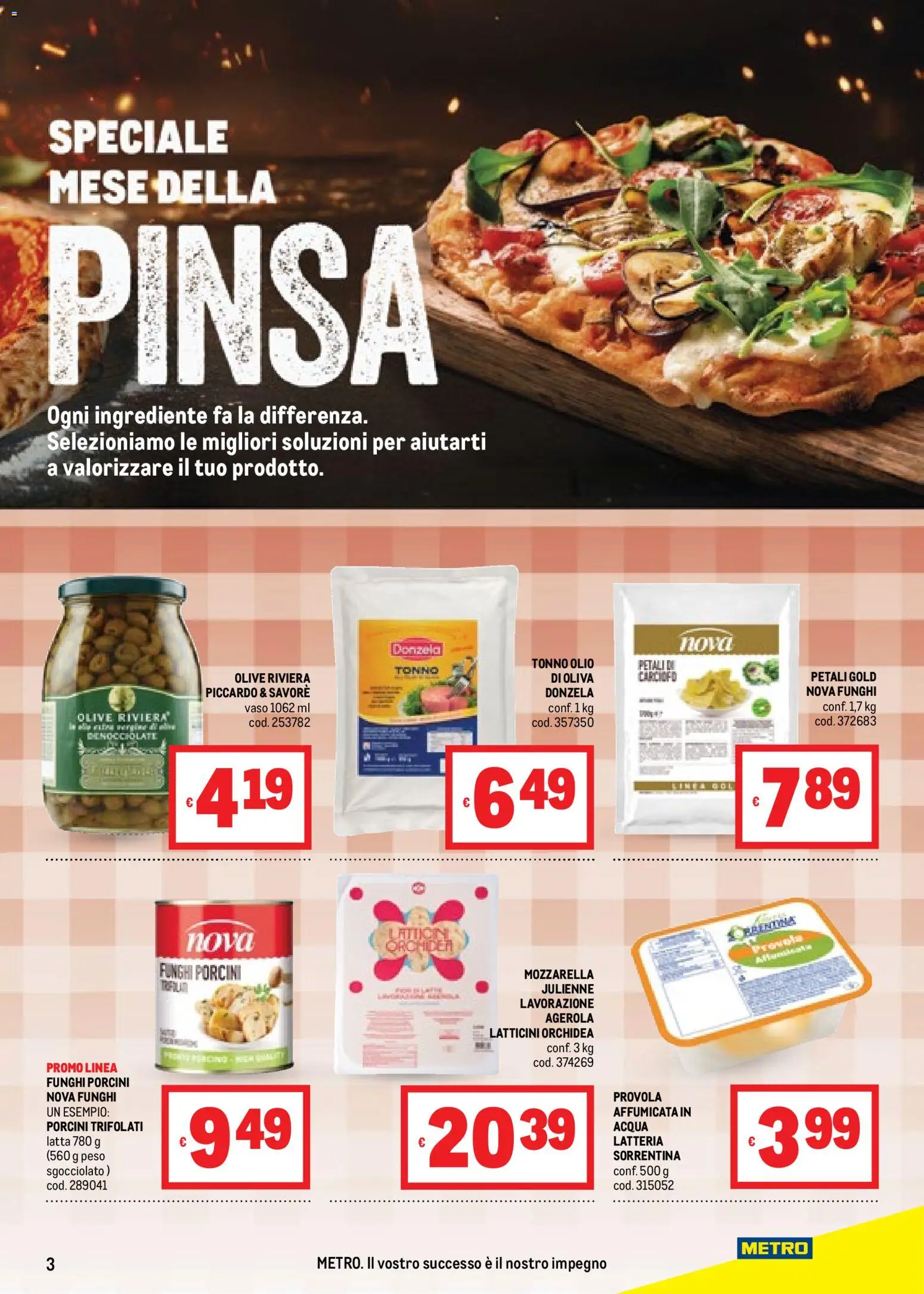 Volantino Metro del 22.01.2026 | Pagina: 3 | Prodotti: Mozzarella, Olio, Olive, Vaso