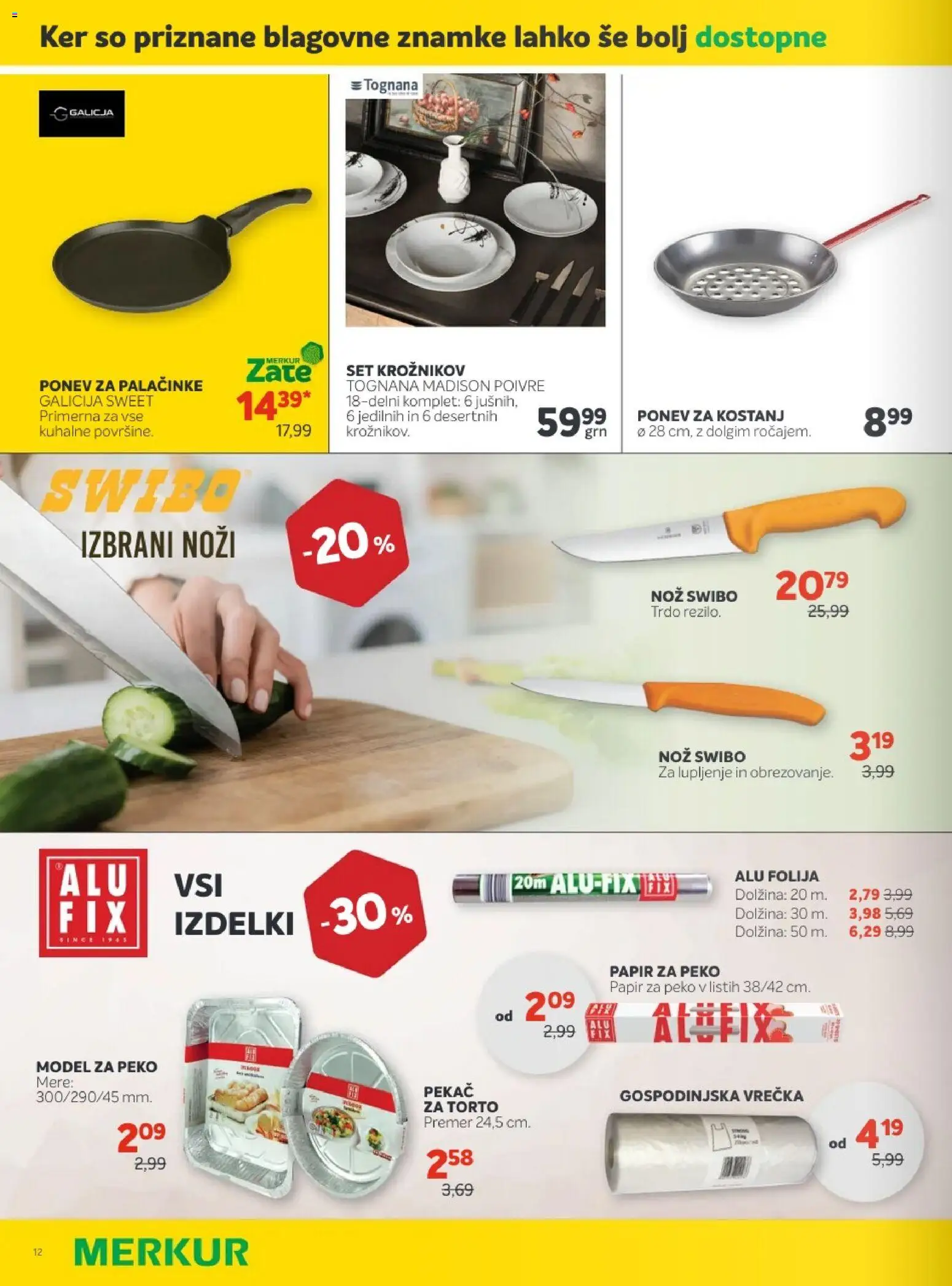Novi Merkur katalog ponudbe – veljaven od 01.10.2025 | Stran: 34 | Izdelki: Nož, Palačinke, Folija