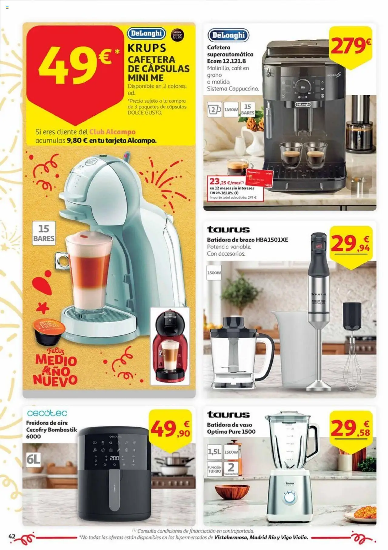 Alcampo - Aniversario │ válido desde el 03.06.2025 | Página: 42 | Productos: Café, Café en grano, Cafetera, Freidora