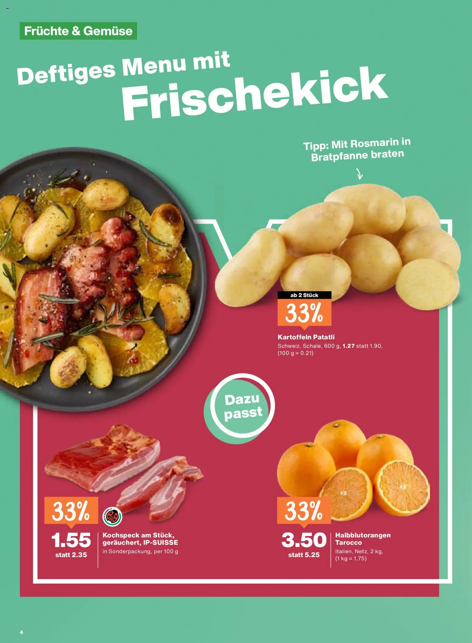 Migros Aktionen – gültig ab 30.12.2025 | Seite: 4 | Produkte: Gemüse, Kartoffeln, Früchte