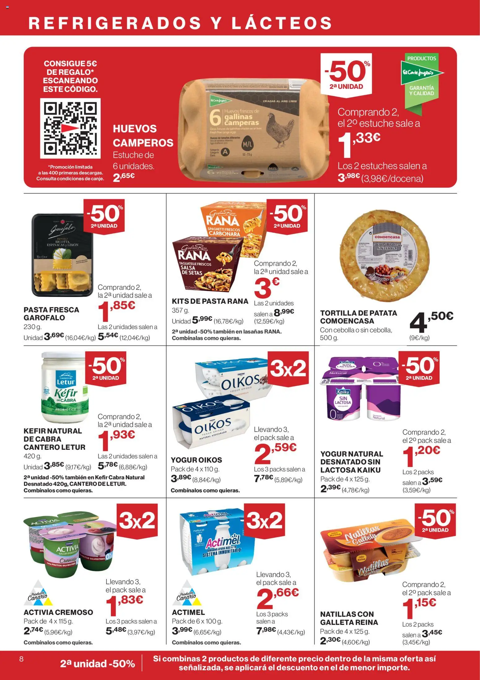 Supercor Canarias │ válido desde el 12.02.2026 | Página: 8 | Productos: Huevos, Πορσελάνη, Pasta, Παγωμένο τσάι