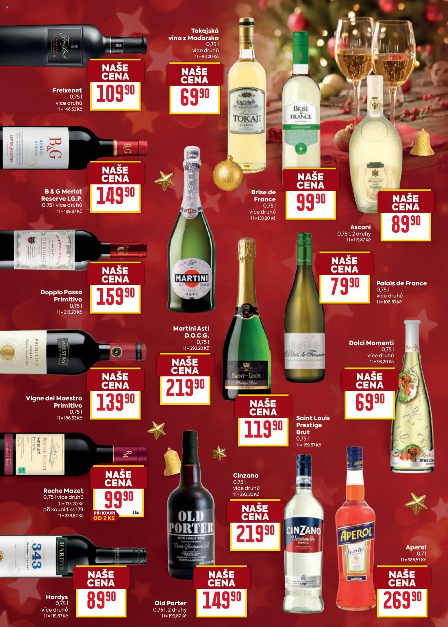 Billa leták - Vánoční nabídka od 12.11.2025 | Strana: 24 | Produkty: Tokaj, Merlot, Primitivo, Aperol