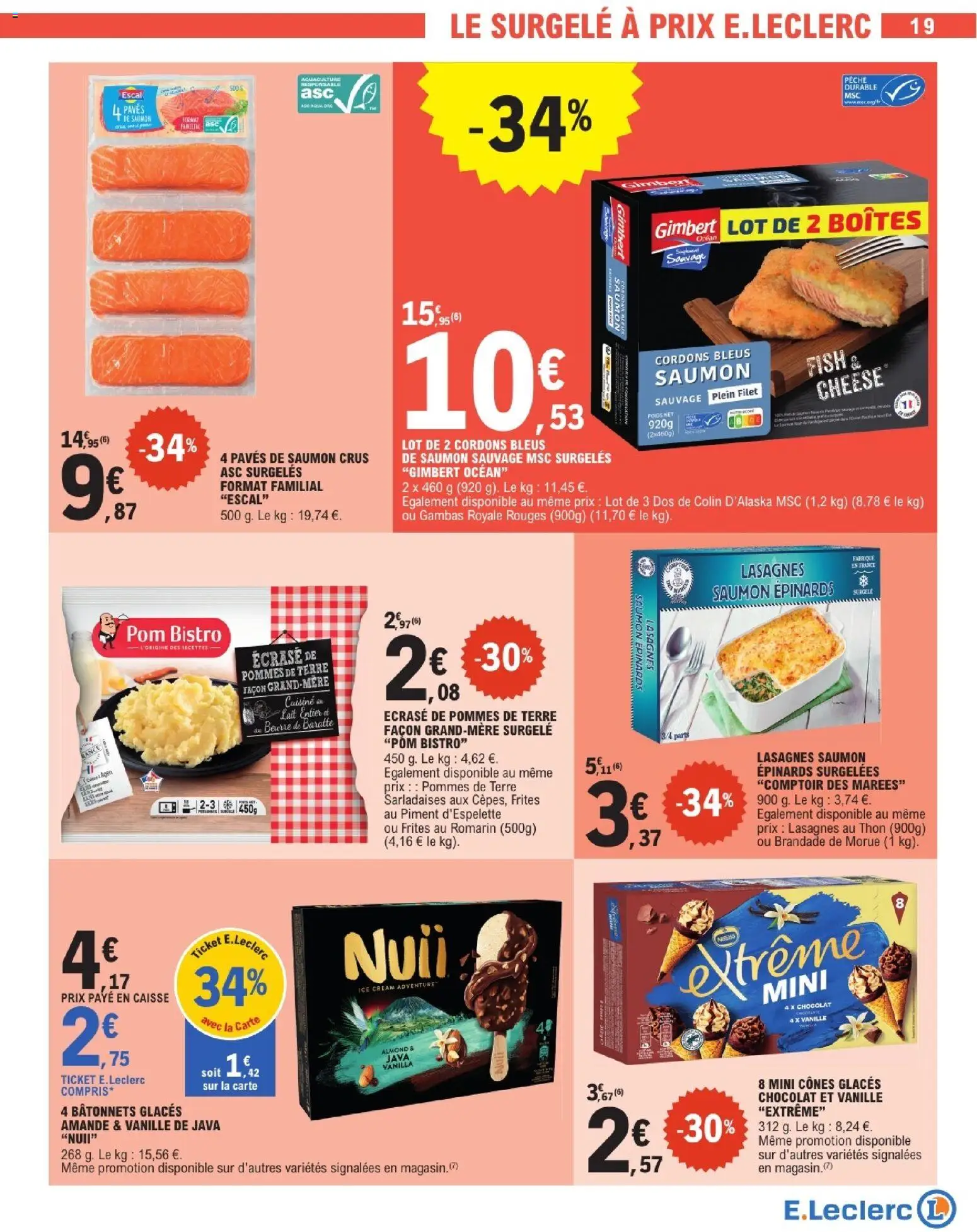 {H1} | Page: 19 | Produits: Lait entier, Piment d'espelette, Lasagnes, Cônes