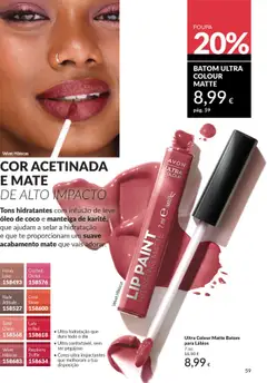 Pré-visualização BATOM ULTRA COLOUR MATTE, Ultra Colour Matte Batom para Lábios 7 ml válido de 01.10.2025 | Página: 59