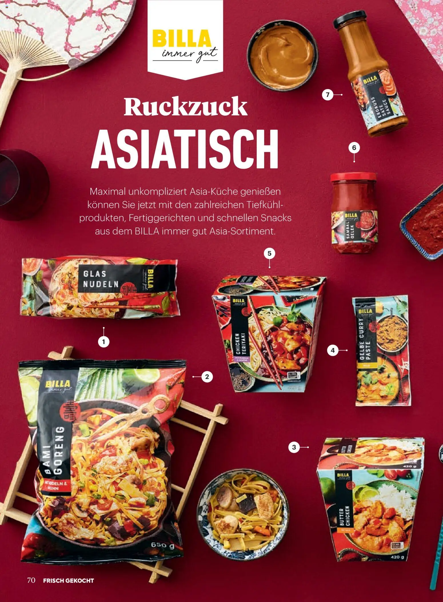 Billa  Frisch Gekocht gültig ab 01.03.2026 | Seite: 68 | Produkte: Butter, Nudeln