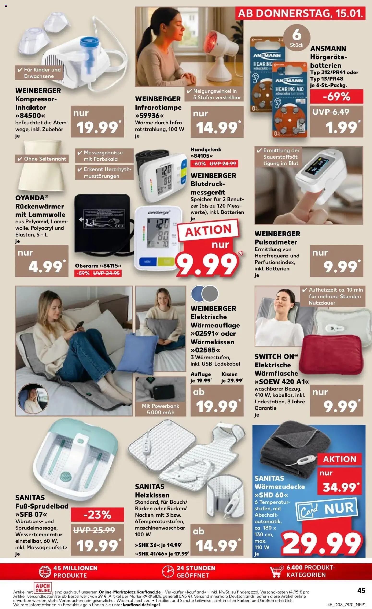 Kaufland prospekt Heidelberg	 – gültig ab 19.01.2026 | Seite: 45 | Produkte: Kissen, Heizkissen, Powerbank, Monitor