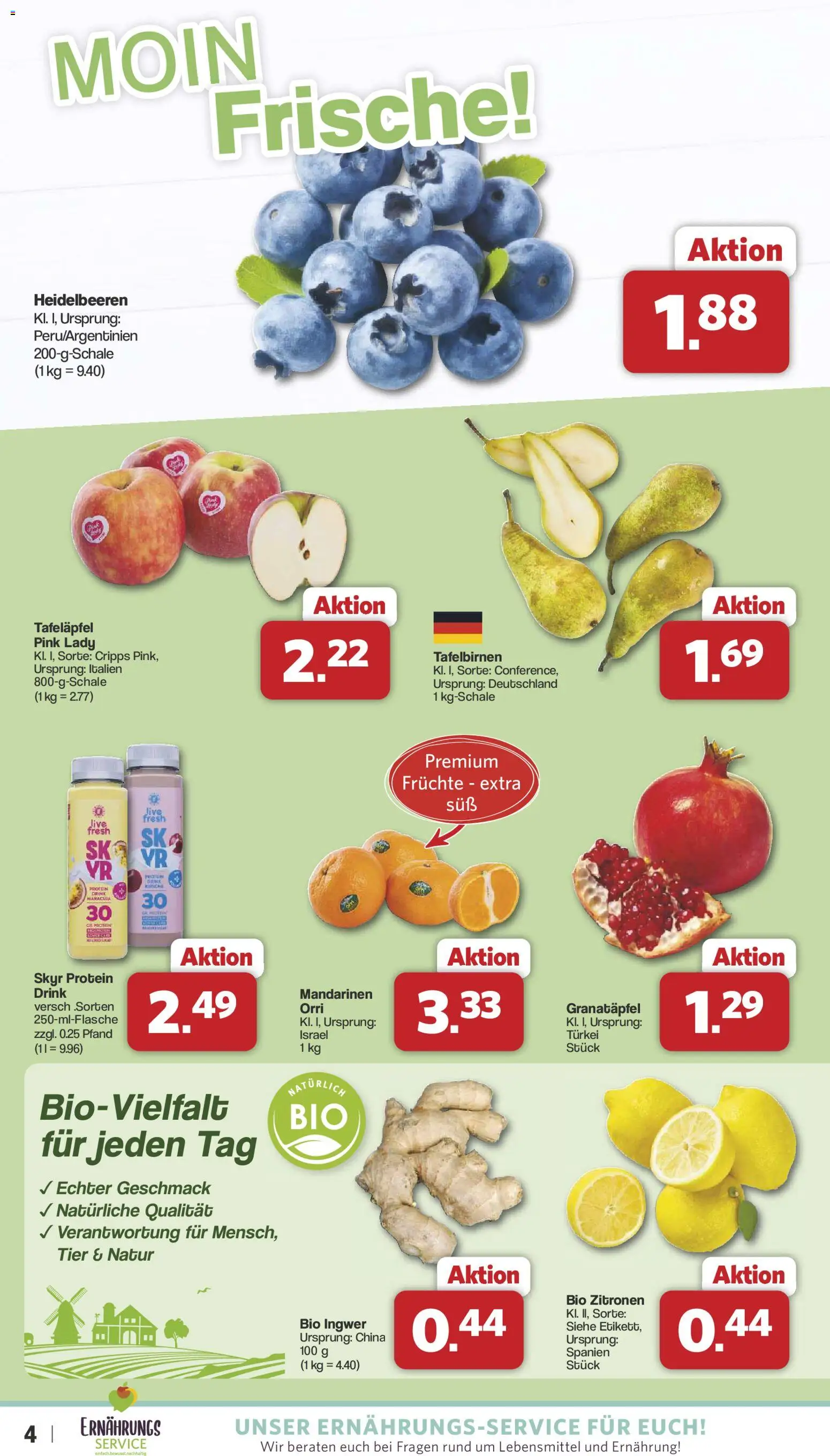 Famila Nordwest Prospekt 	 – gültig ab 16.02.2026 | Seite: 4 | Produkte: Mandarinen, Skyr, Heidelbeeren, Zitronen