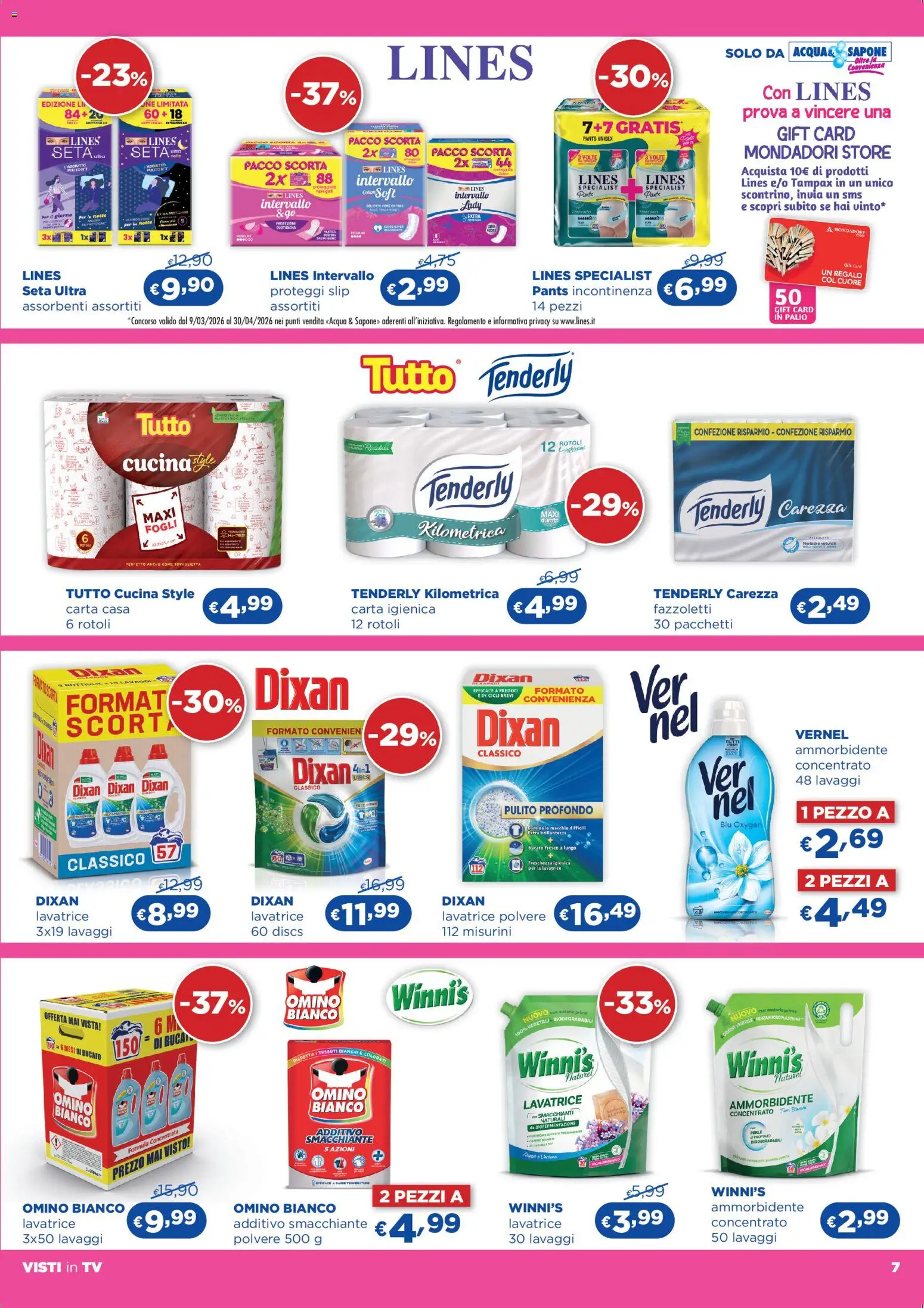 Volantino Acqua e Sapone del 18.03.2026 | Pagina: 7 | Prodotti: Carta igienica, Acqua, Sale, Profumo