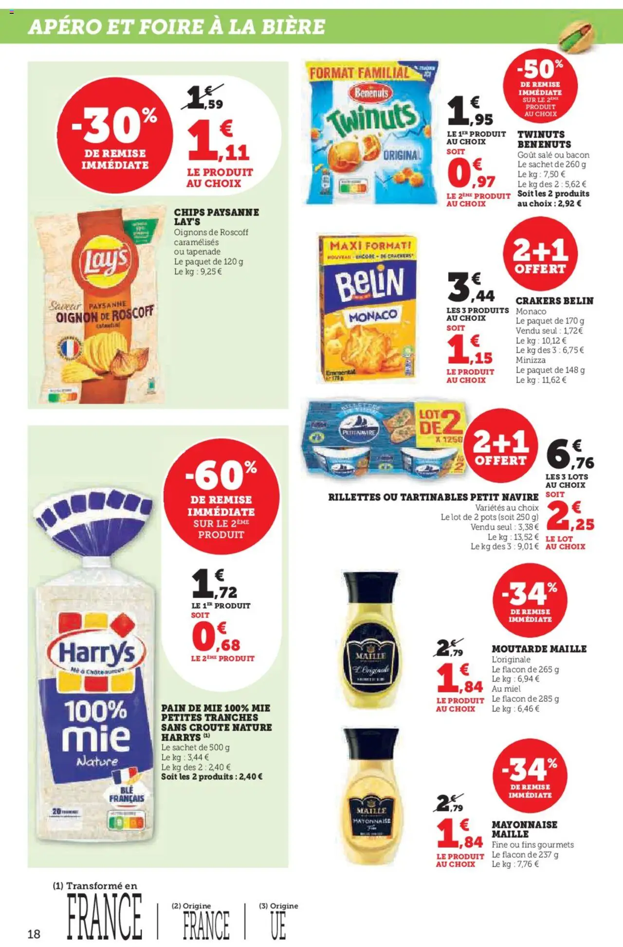  | Page: 18 | Produits: Mayonnaise, Pain de mie, Oignon, Oignons