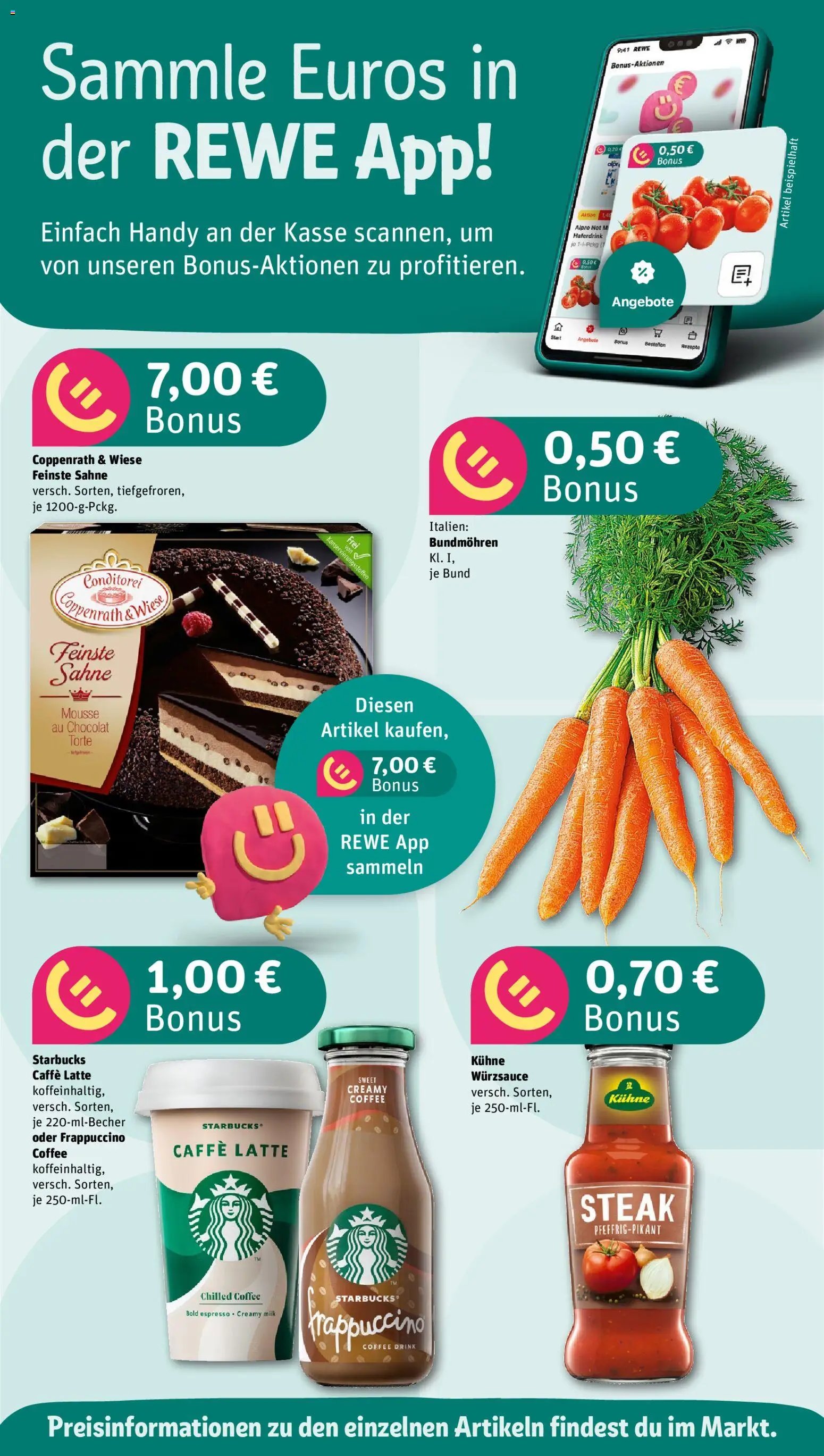 Rewe Prospekt 	 – gültig ab 08.12.2025 | Seite: 4 | Produkte: Starbucks, Alpro, Steak, Sahne