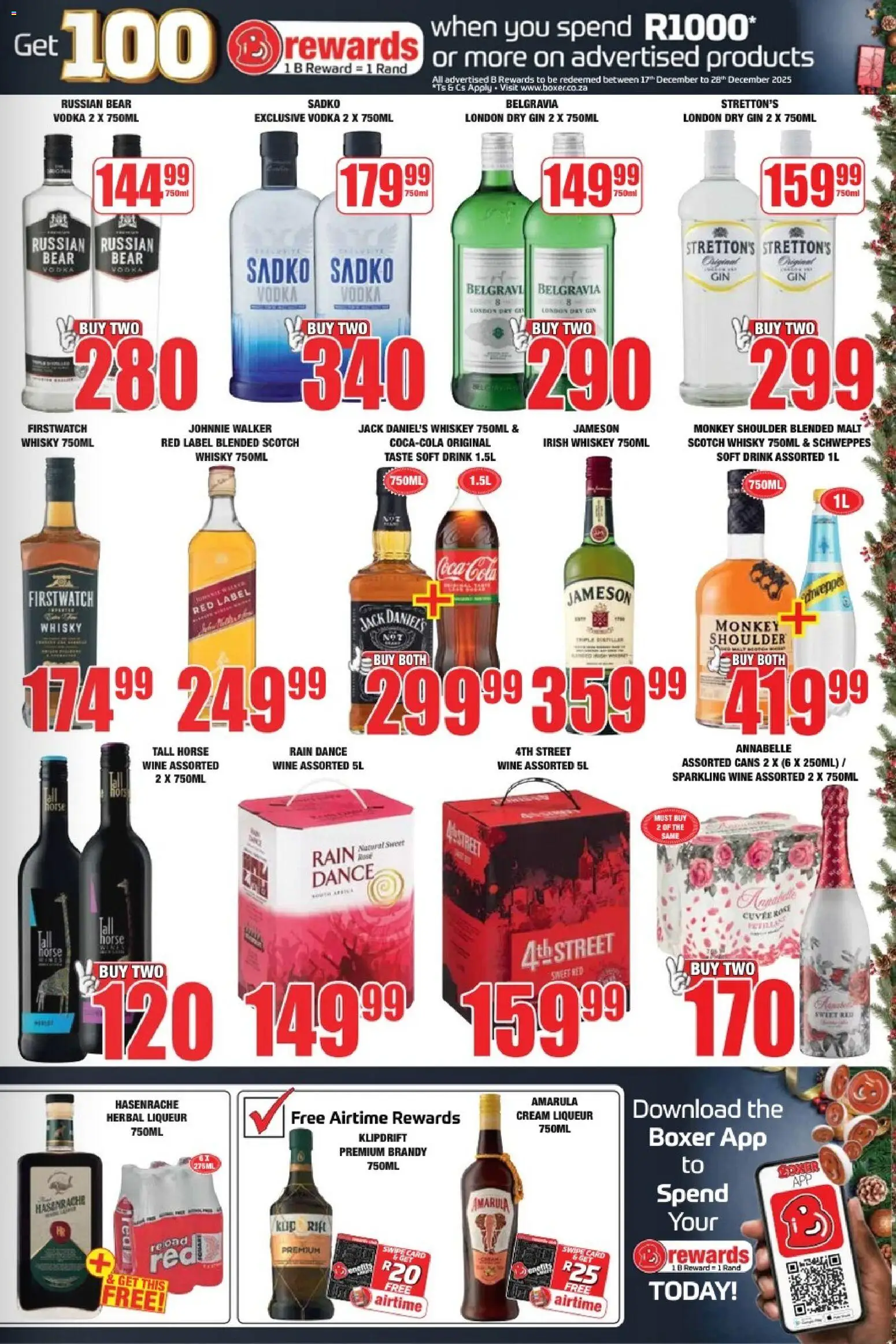 New Boxer catalogue – valid from 11.12.2025 | Page: 3 | Products: Brandy, Wine, Vodka, Whiskey