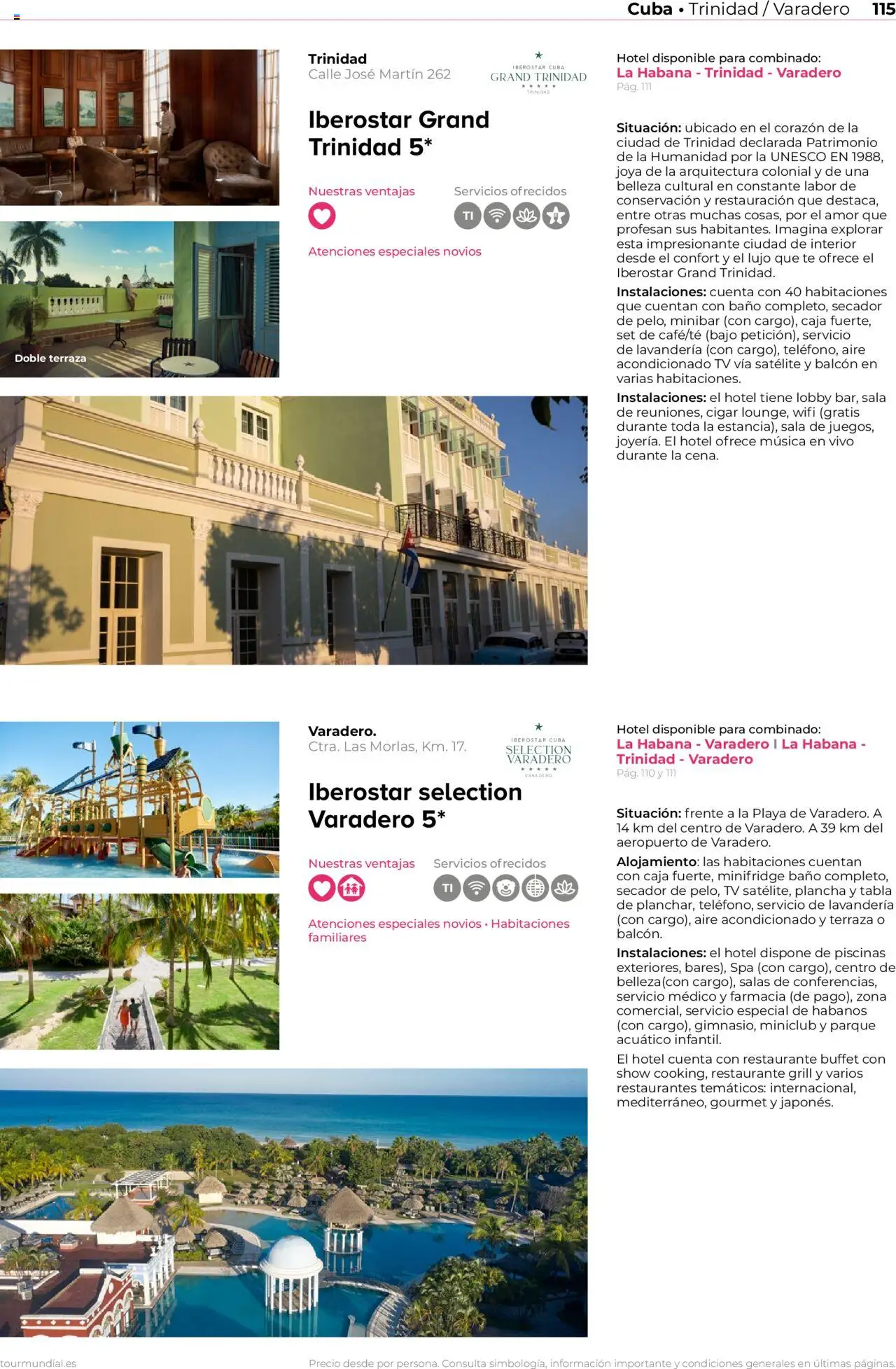 Viajes El Corte Inglés - Norteamérica y Caribe 2025 │ válido desde el 01.01.2025 | Página: 115 | Productos: Aire acondicionado, Plancha, Caja, Baño