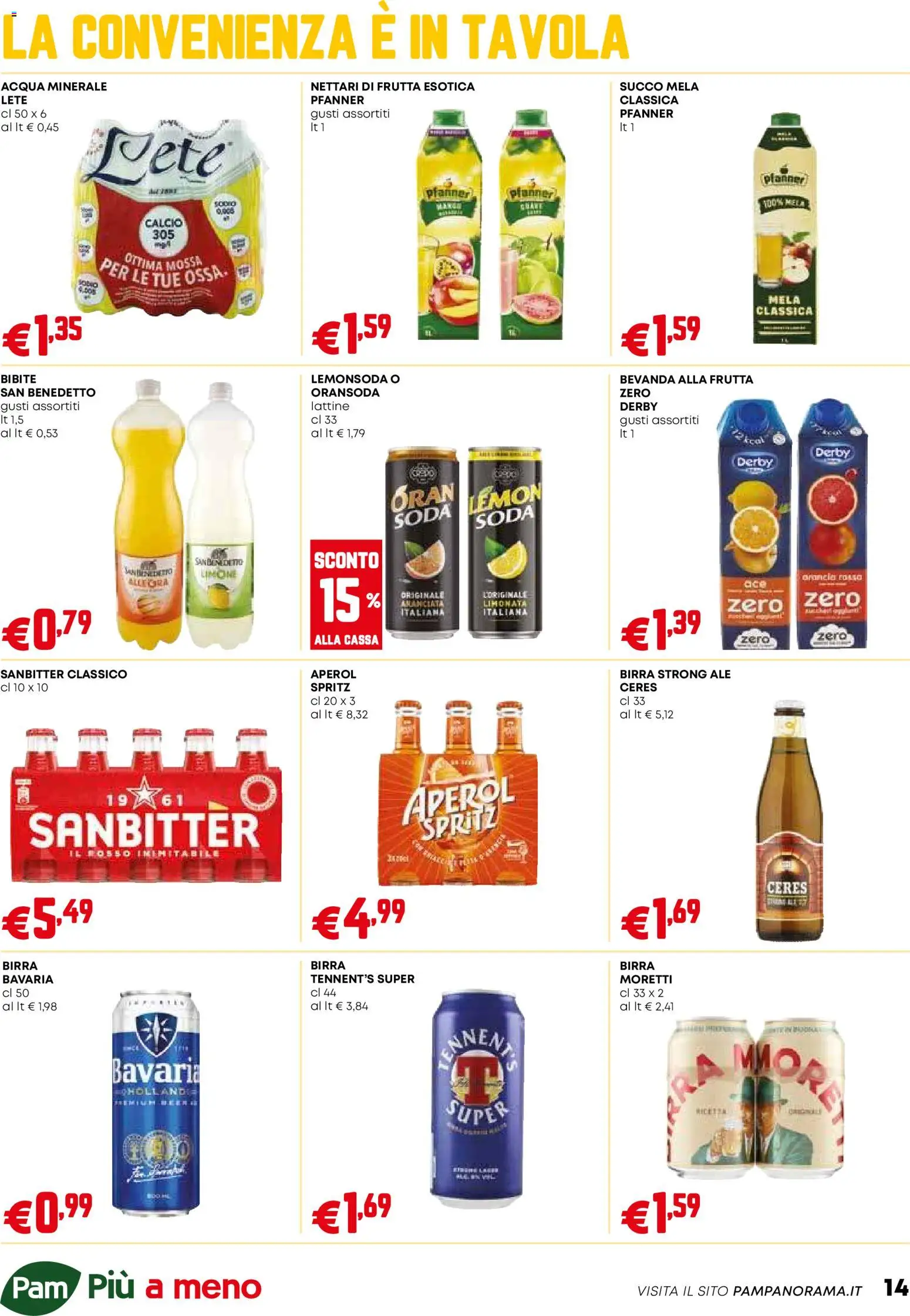 Volantino PAM del 29.01.2026 | Pagina: 14 | Prodotti: Succo, Frutta, Limone, Ceres