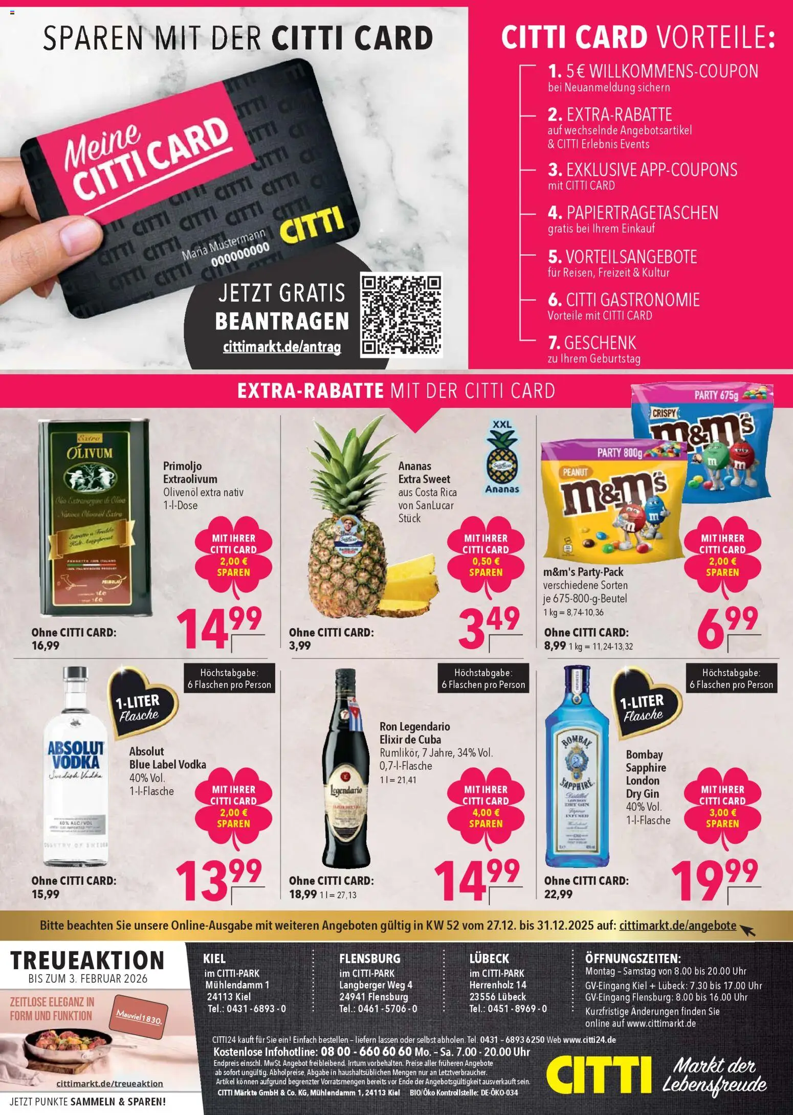 CITTI Markt Prospekt 	 – gültig ab 27.12.2025 | Seite: 26 | Produkte: Olivenol, Vodka, Gin, Uhr