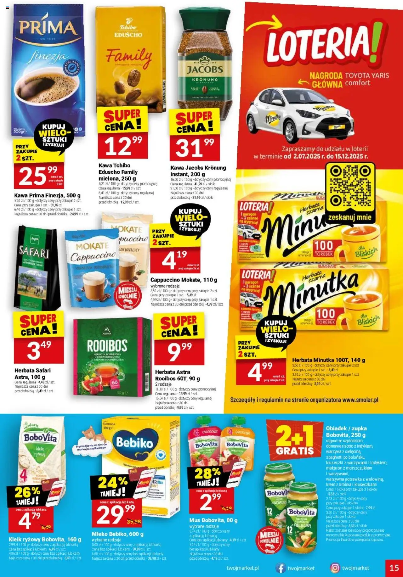 Twój Market Gazetka od 10.09.2025 | Strona: 15 | Produkty: Tchibo, Cappuccino, Mleko, Herbata