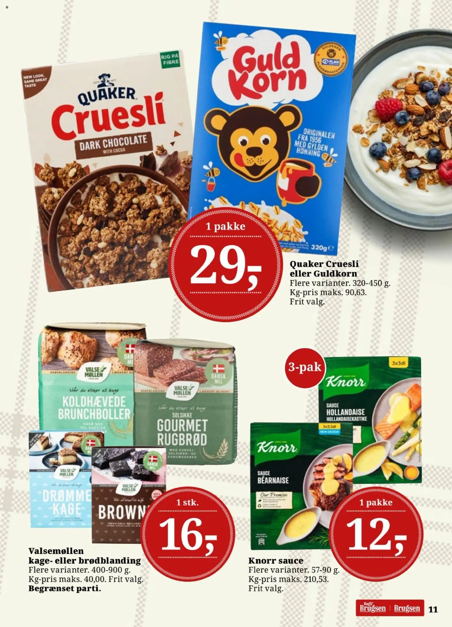 Dagli'Brugsen tilbudsavis – gyldig fra 10.04.2026 | Side: 13 | Produkter: Korn, Rugbrød, Honning