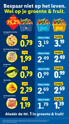 Lidl - Folder week 5 - Voorbeeld van een folder van Lidl, geldig van 26.01.2026 | Pagina: 5 | Producten: Komkommer, Wortelen, Zak, Fruit