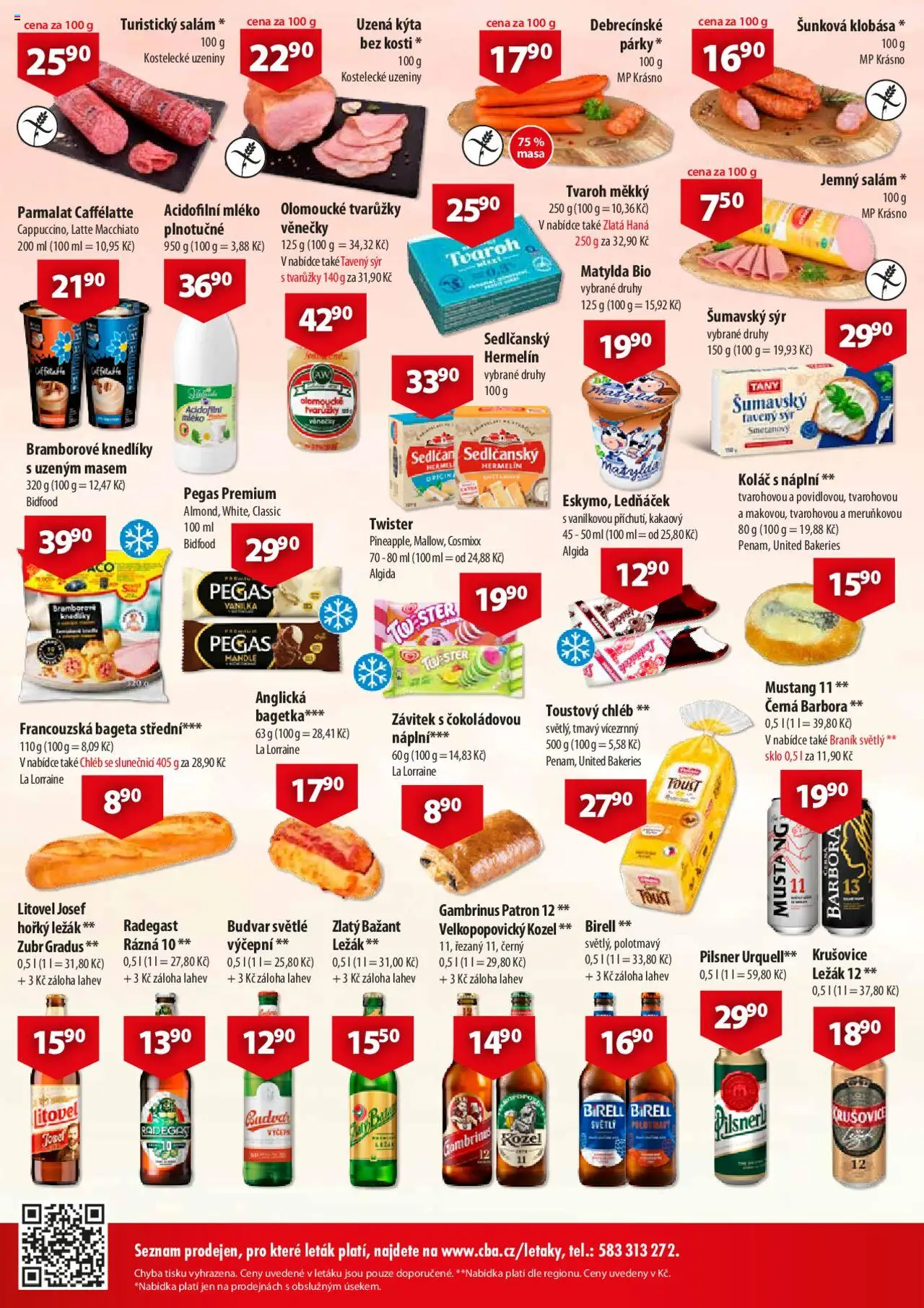 CBA leták - Market od 17.09.2025 | Strana: 2 | Produkty: Sýr, Chléb, Birell, Braník