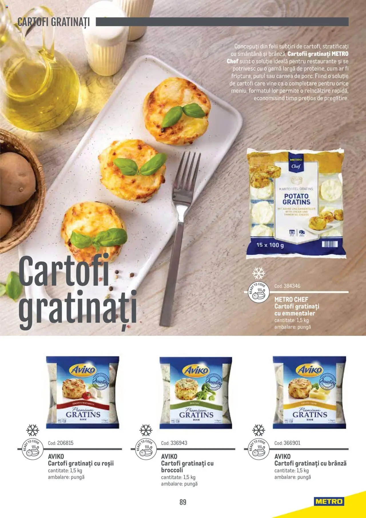 Noul catalog Metro – valabil de la 14.11.2024 | Pagină: 89 | Produse: Brânză, Roșii, Smântână, Cartofi