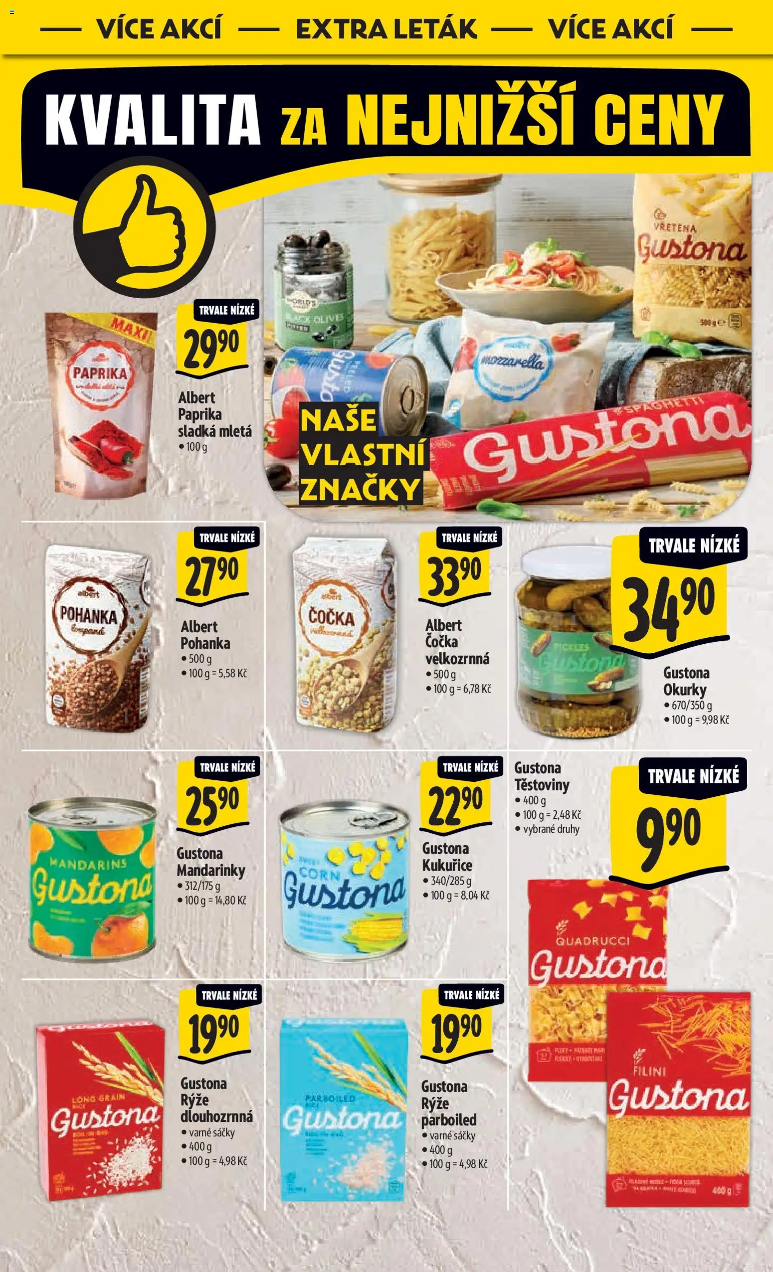 Albert leták - Hypermarket od 25.03.2026 | Strana: 49 | Produkty: Čočka, Těstoviny, Okurky, Paprika