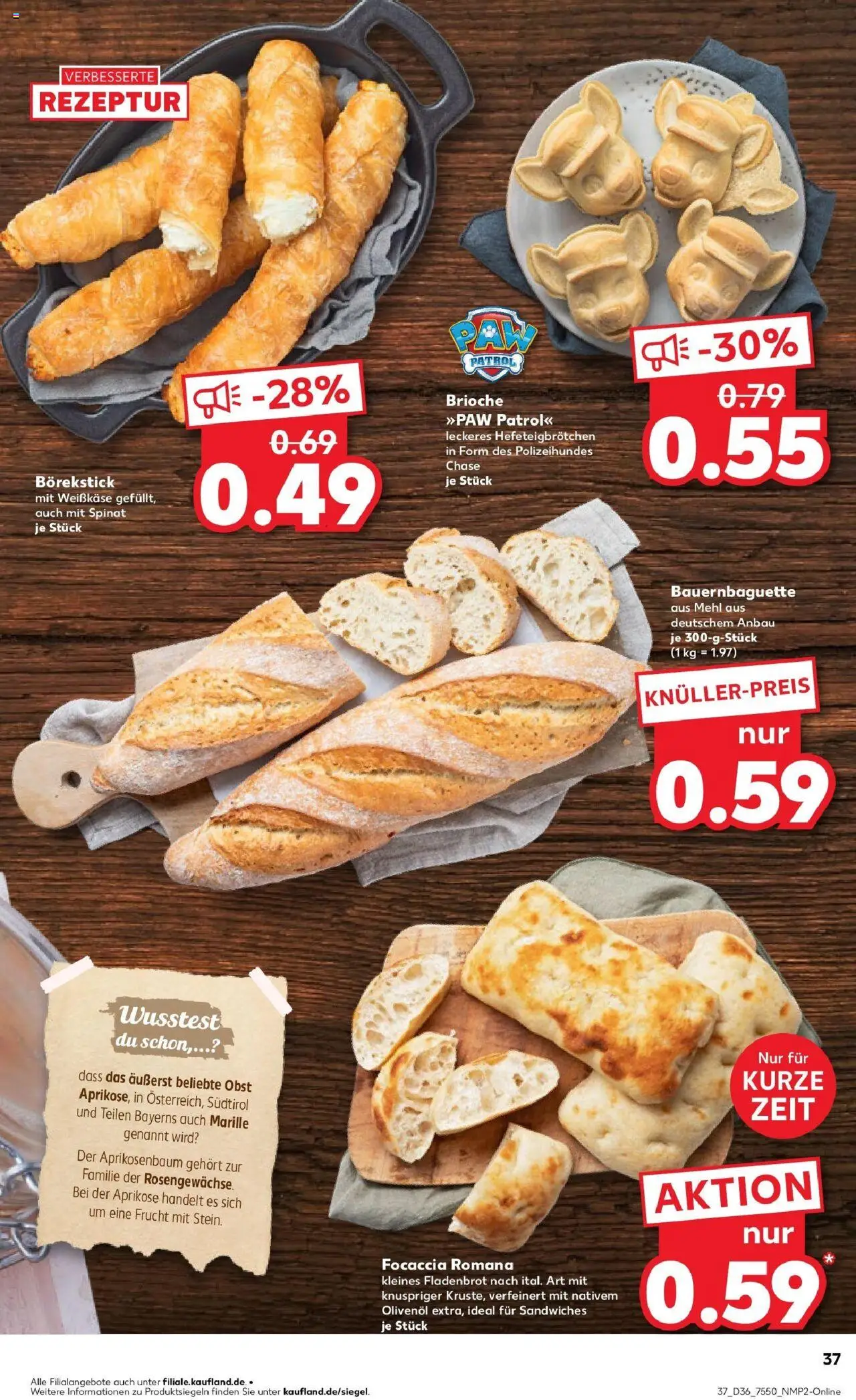 Kaufland prospekt Dreieich	 – gültig ab 07.09.2025 | Seite: 37 | Produkte: Mehl, Olivenol, Baguette, Obst