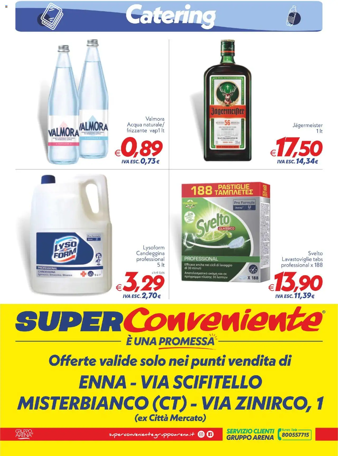 Volantino SuperConveniente del 23.09.2025 | Pagina: 4 | Prodotti: Candeggina, Acqua, Lavastoviglie