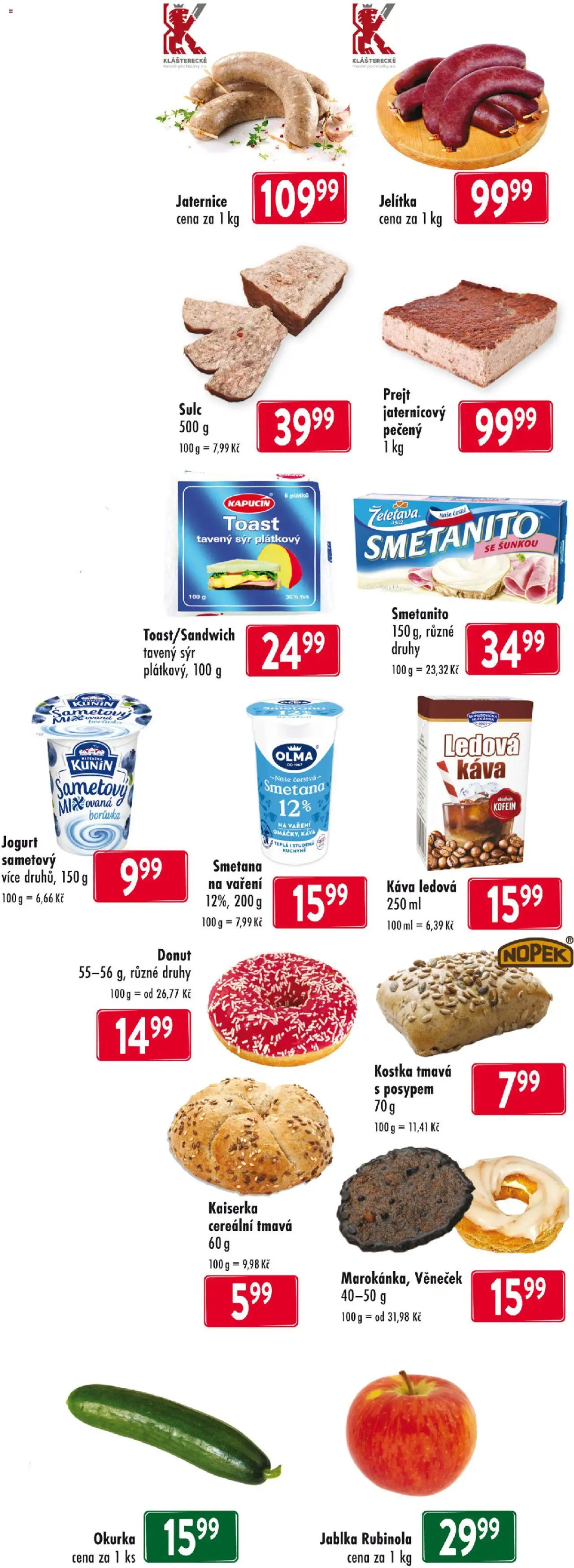 Astur & Qanto leták od 18.09.2025 | Strana: 3 | Produkty: Donut, Kaiserka, Káva, Jablka
