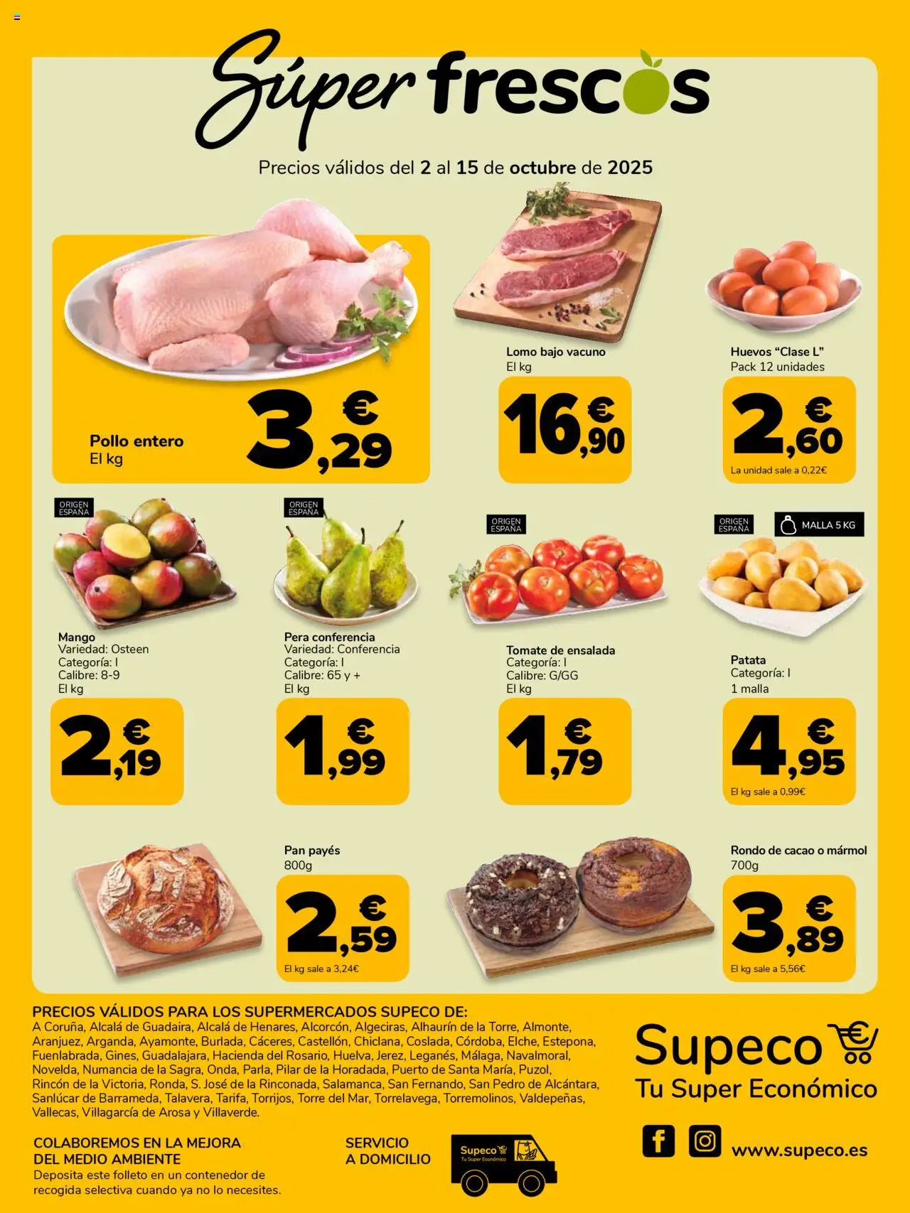 Supeco - Supeco, tu super económico │ válido desde el 02.10.2025 | Página: 8 | Productos: Huevos, Pan, Ensalada, Φρυγανιές σικάλεως