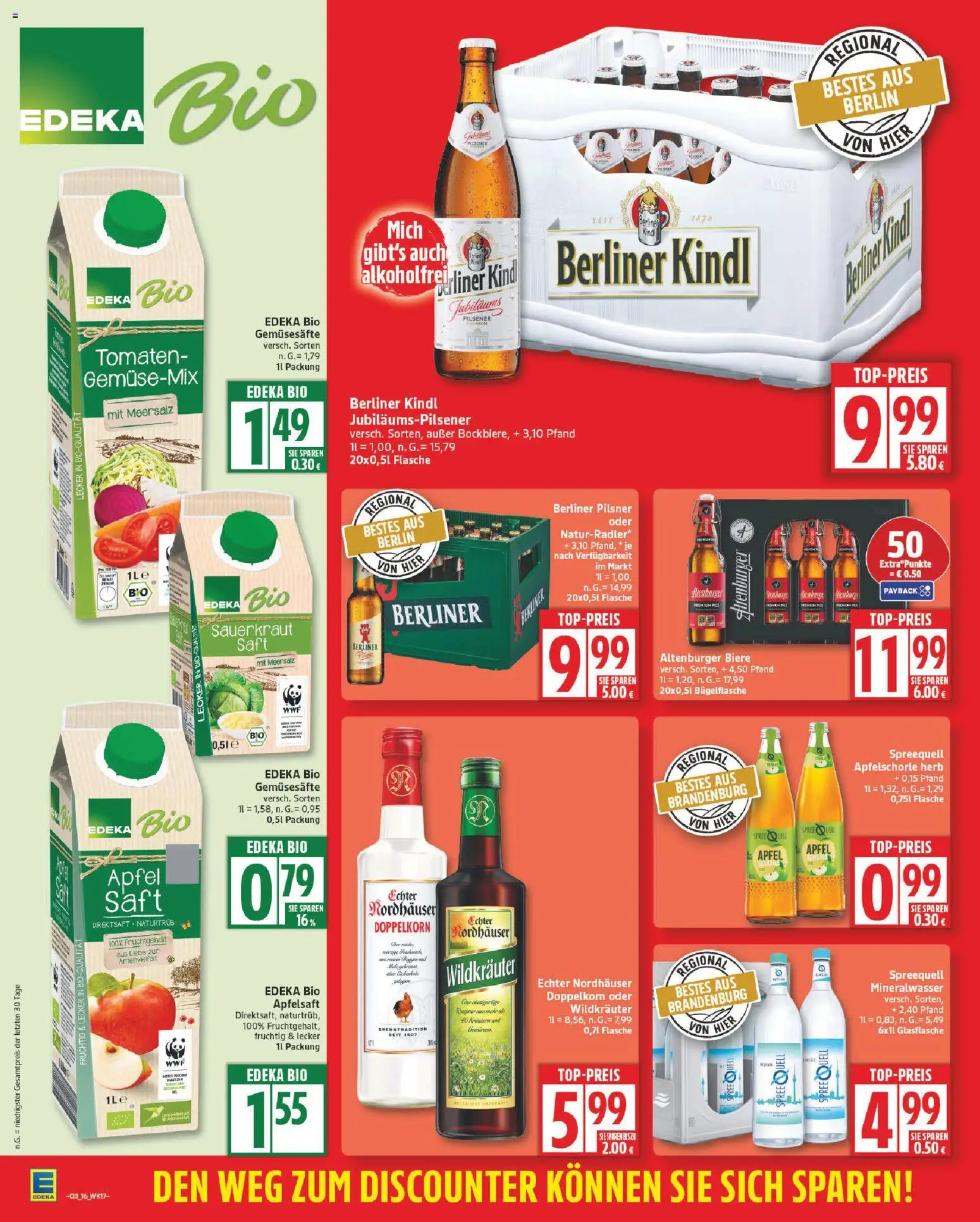 Edeka Prospekt 	 – gültig ab 12.01.2026 | Seite: 16 | Produkte: Berliner, Äpfel, Mineralwasser, Apple