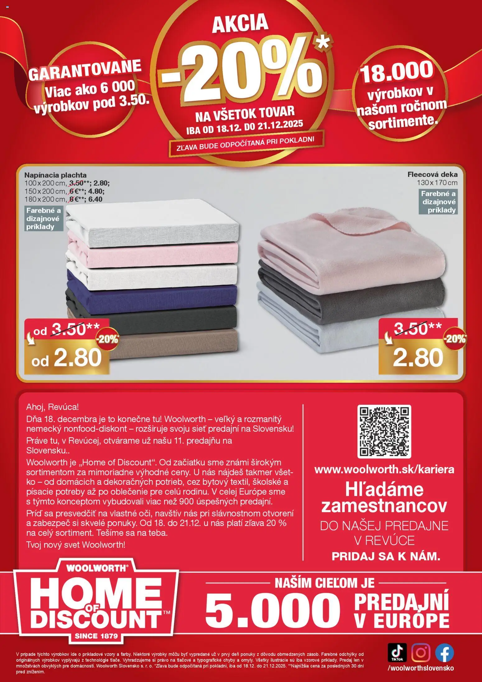 Nové Woolworth akcie – leták je platný od 15.12.2025 | Strana: 12 | Produkty: Plachta