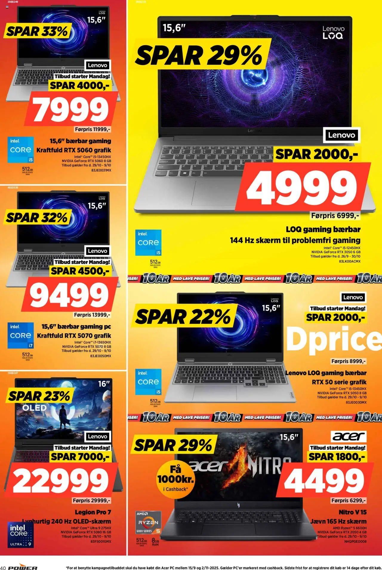 Power tilbudsavis – gyldig fra 26.09.2025 | Side: 40 | Produkter: Skærm, PC, Gaming PC