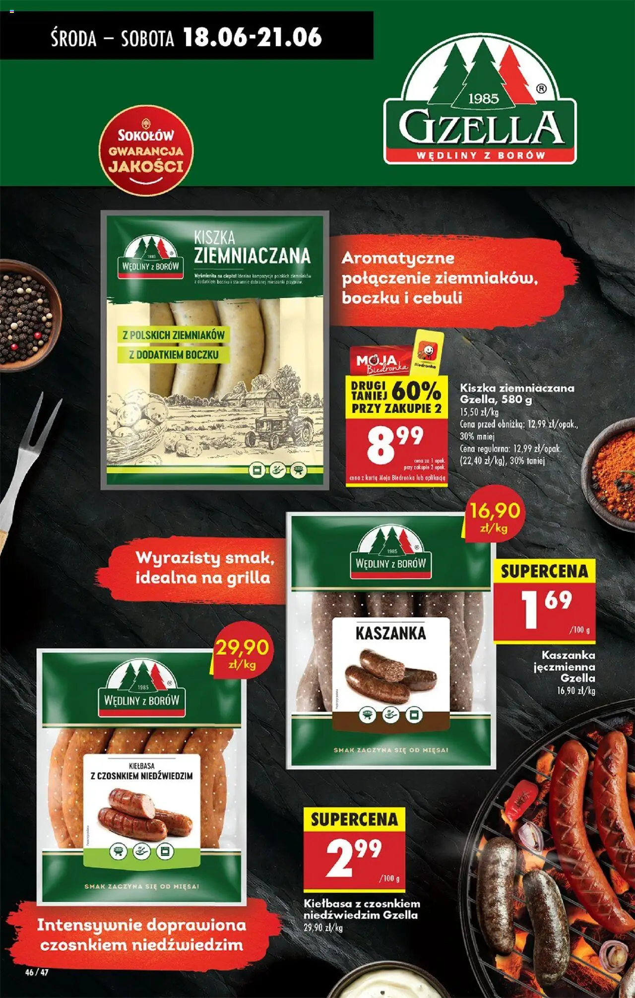 Biedronka gazetka - Oferta W tym tygodniu od 18.06.2025 | Strona: 50 | Produkty: Kiełbasa, Karta, Kiszka ziemniaczana, Wędliny