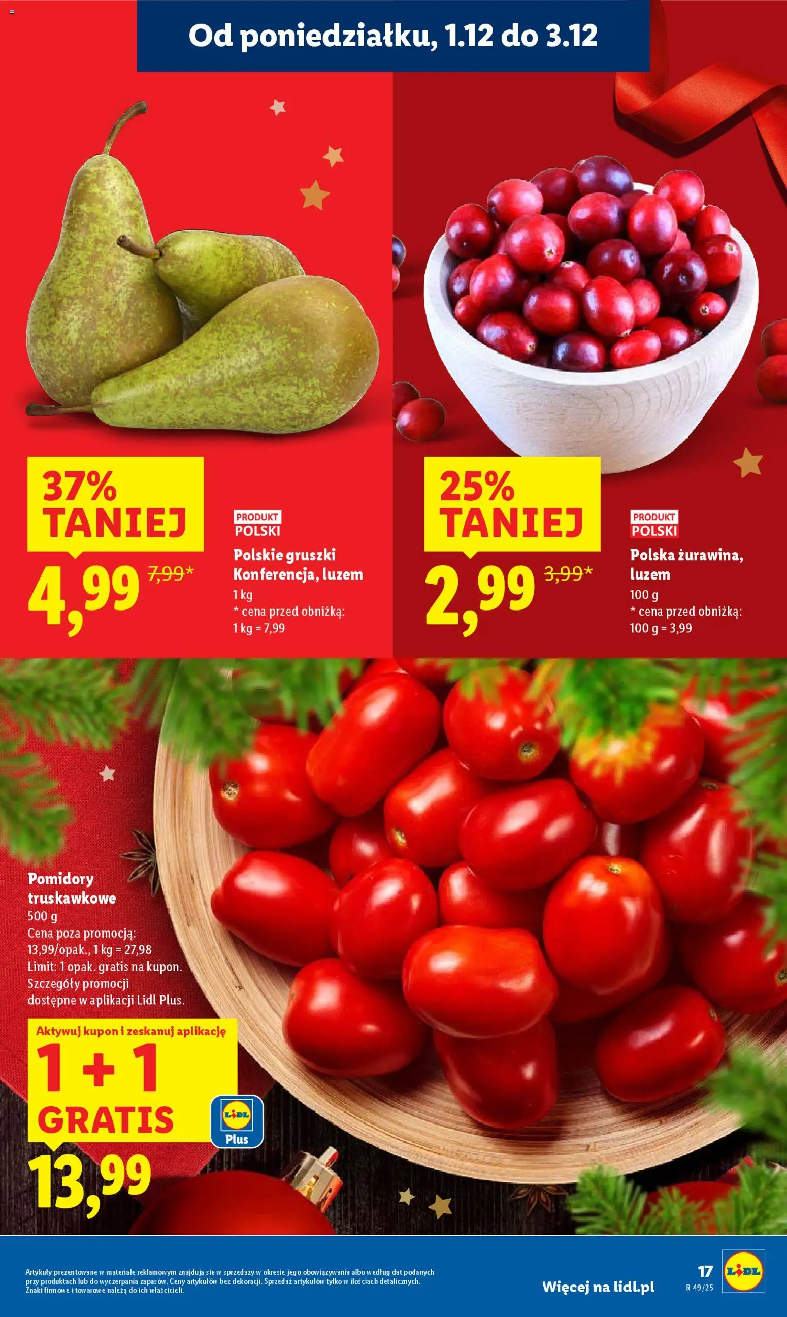 Lidl Gazetka od 01.12.2025 | Strona: 19 | Produkty: Pomidory