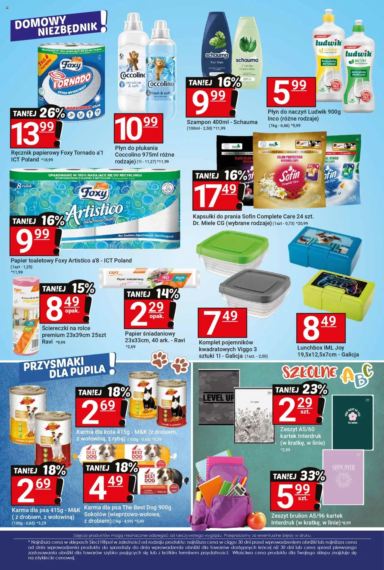 Hitpol Gazetka od 22.08.2025 | Strona: 7 | Produkty: Papier toaletowy, Coccolino, Karma dla kota, Szampon