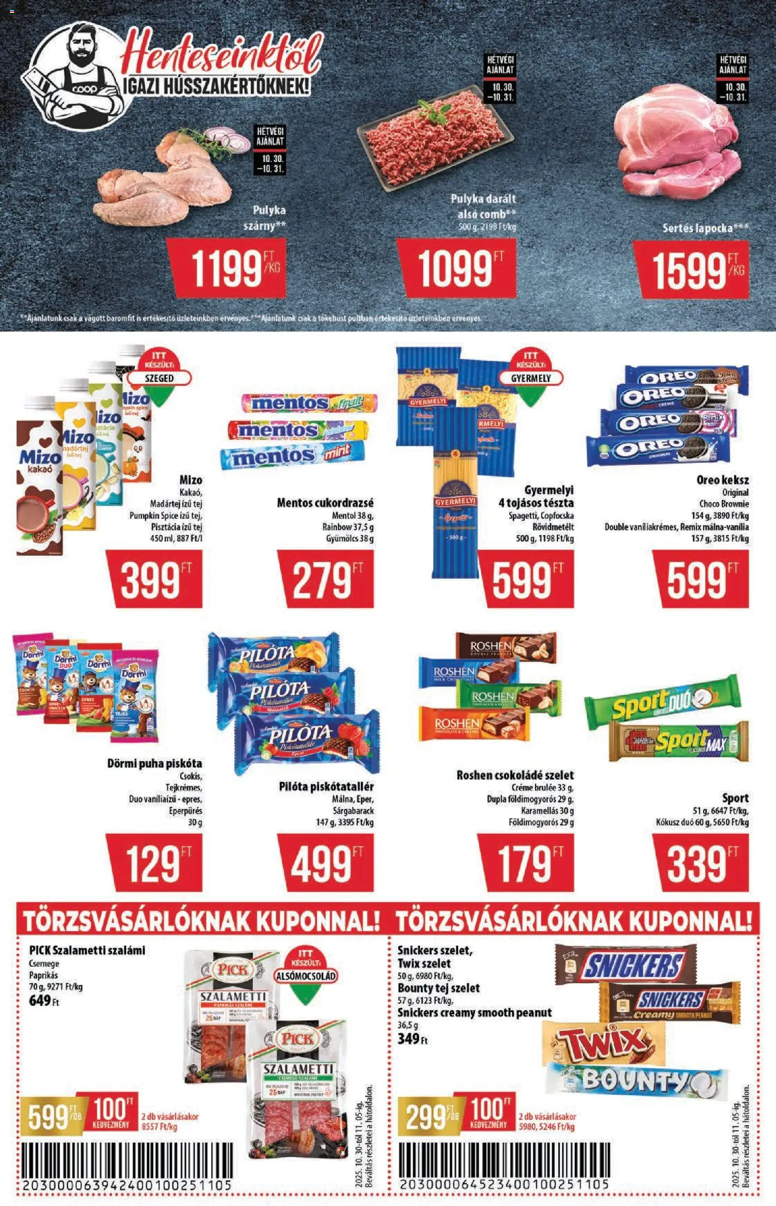 COOP akciós ujság - amely érvényes a következő dátumtól: 30.10.2025 | Oldal: 3 | Termékek: Gyümölcs, Sárgabarack, Kokusz, Keksz