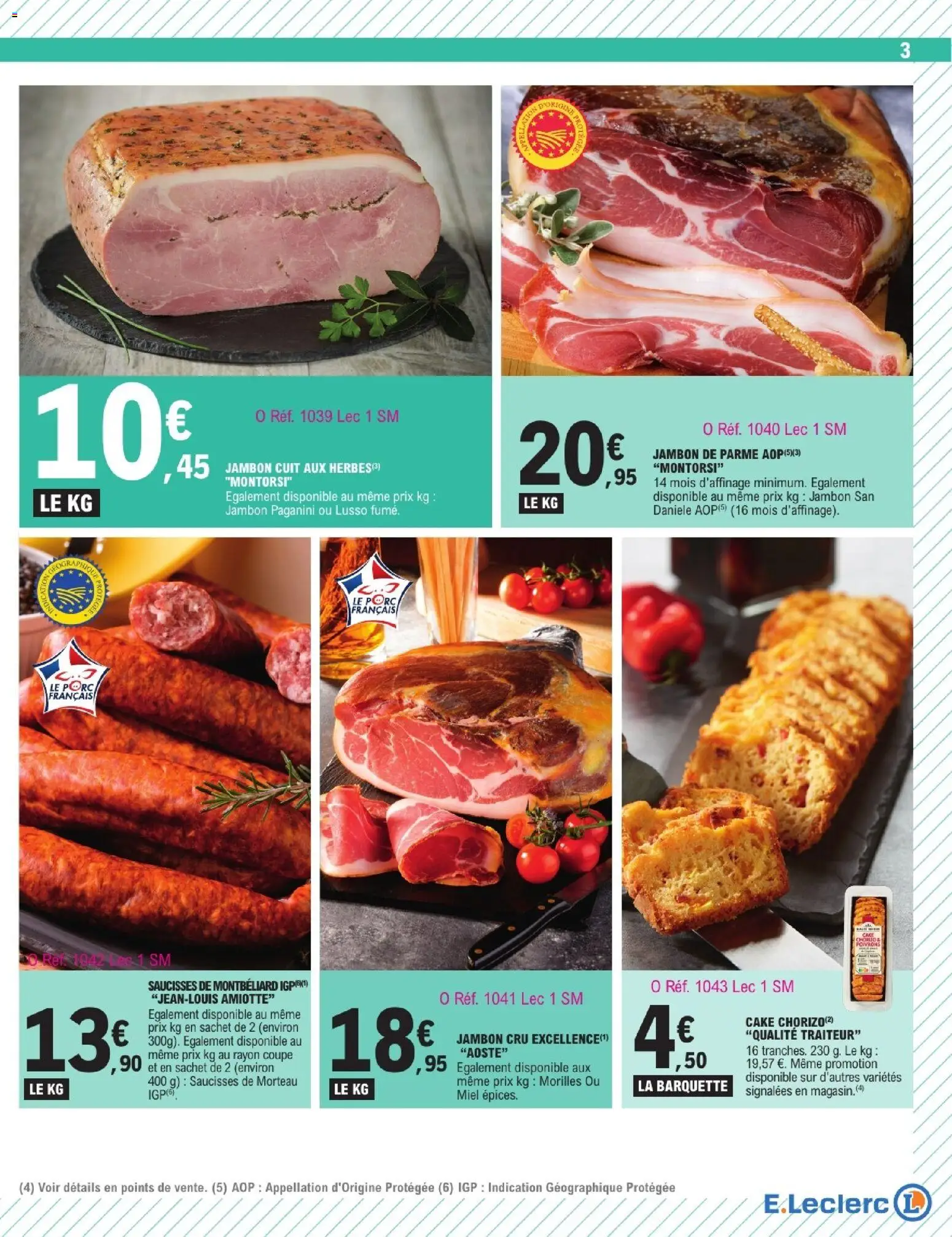 {H1} | Page: 3 | Produits: Jambon Cru, Miel, Jambon, Thé