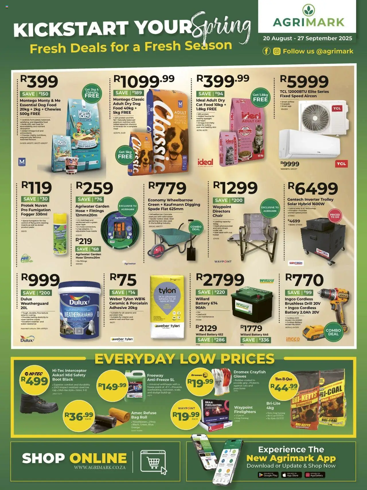 Agrimark Specials │ valid from 20.08.2025 | Page: 1 | Products: Gloves, Table, Chair, Cat food