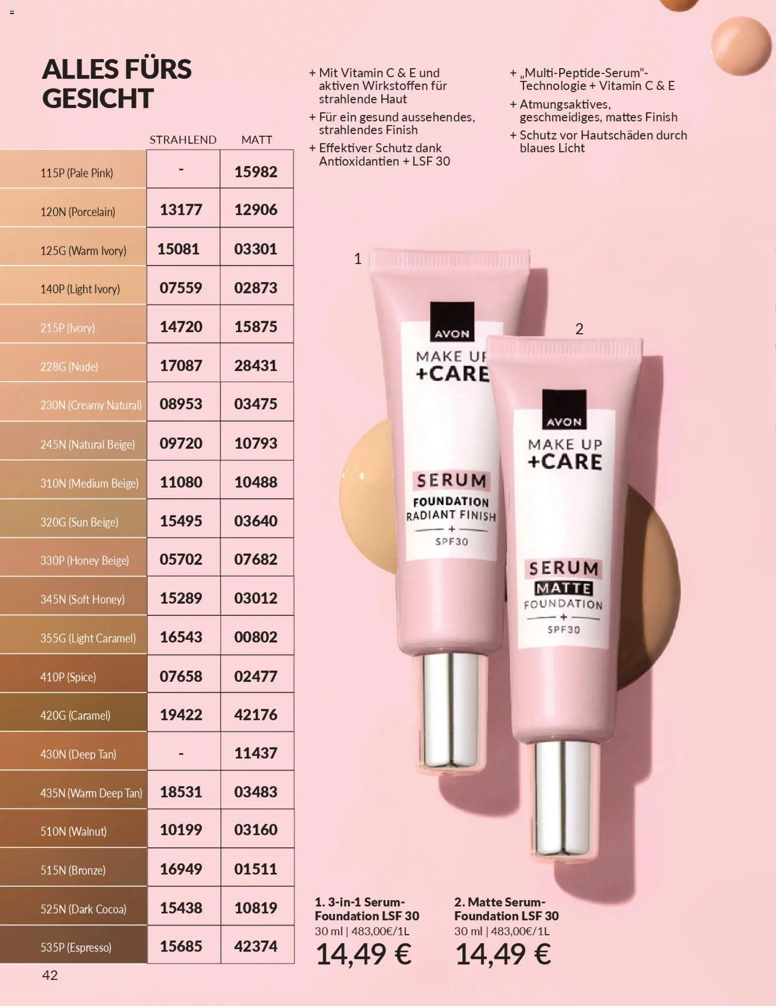 AVON Katalog März 2026 – gültig ab 01.03.2026 | Seite: 44 | Produkte: Finish, Foundation, Serum