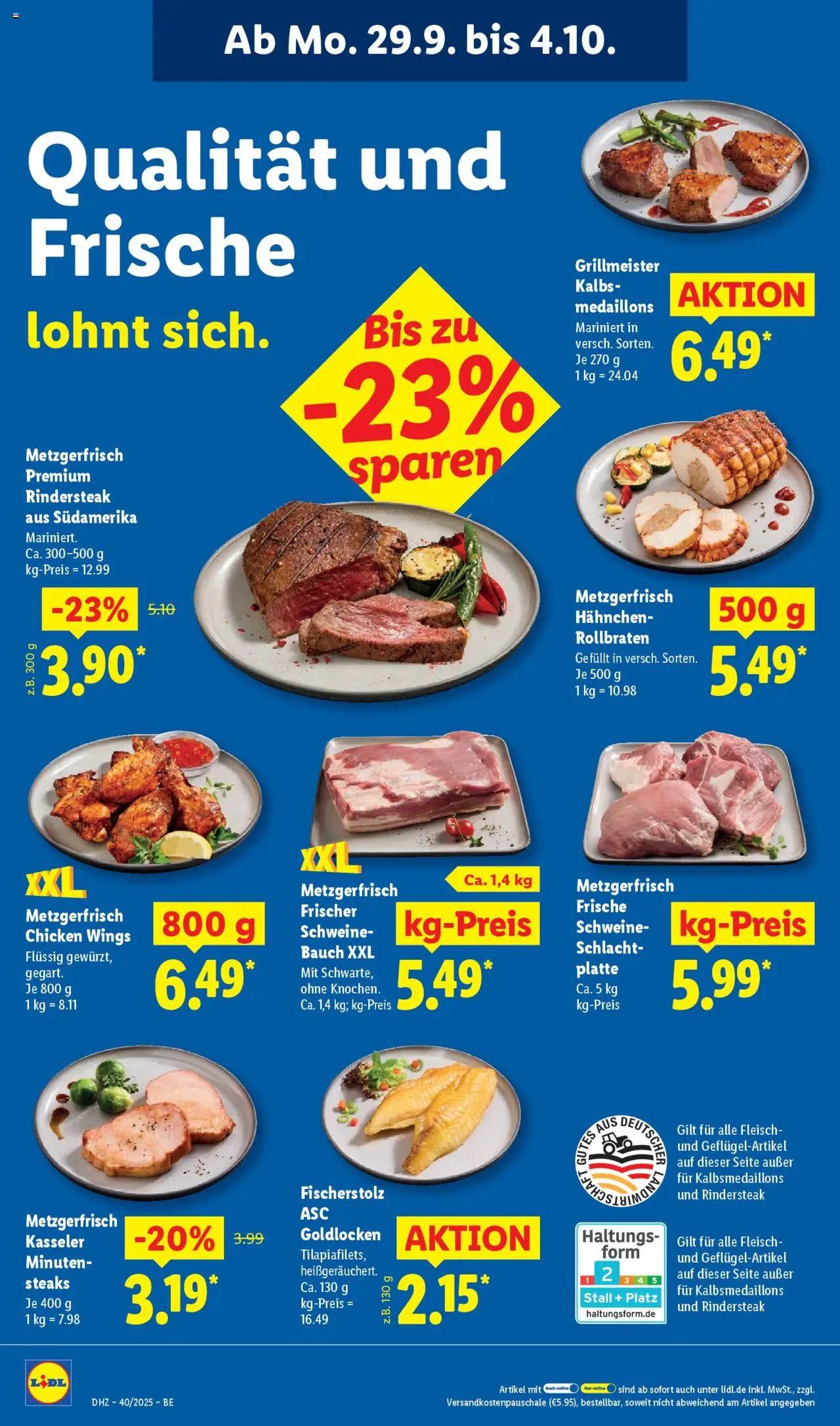 Lidl Prospekt Zossen – gültig ab 29.09.2025 | Seite: 10 | Produkte: Hahnchen, Fleisch