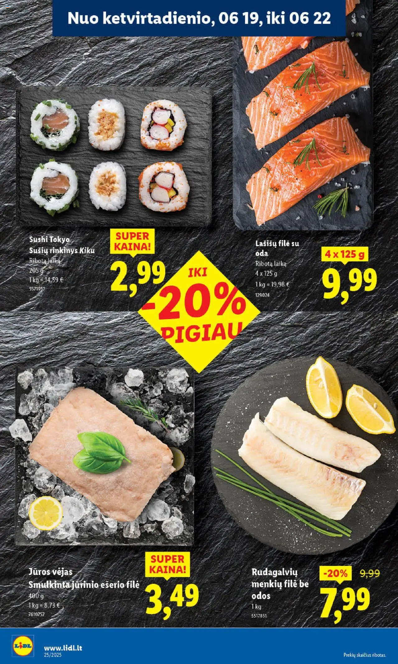 LIDL leidinys│galioja nuo 16.06.2025 | Puslapis: 46 | Prekių: Lašišų filė