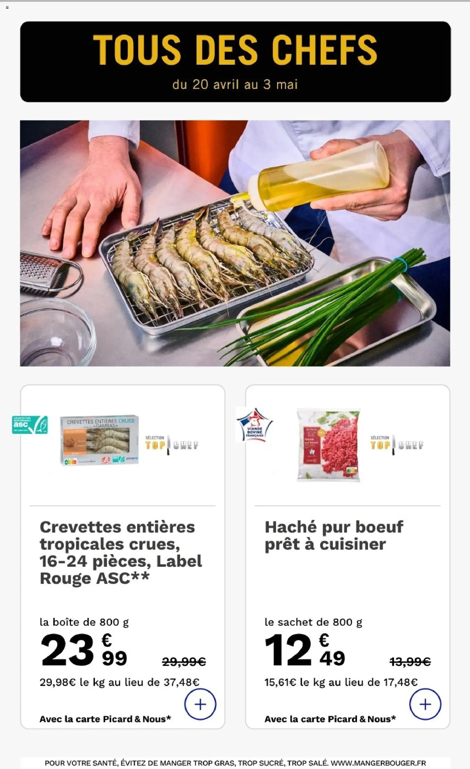 {H1} | Page: 2 | Produits: Crevettes, Viande, Viande bovine