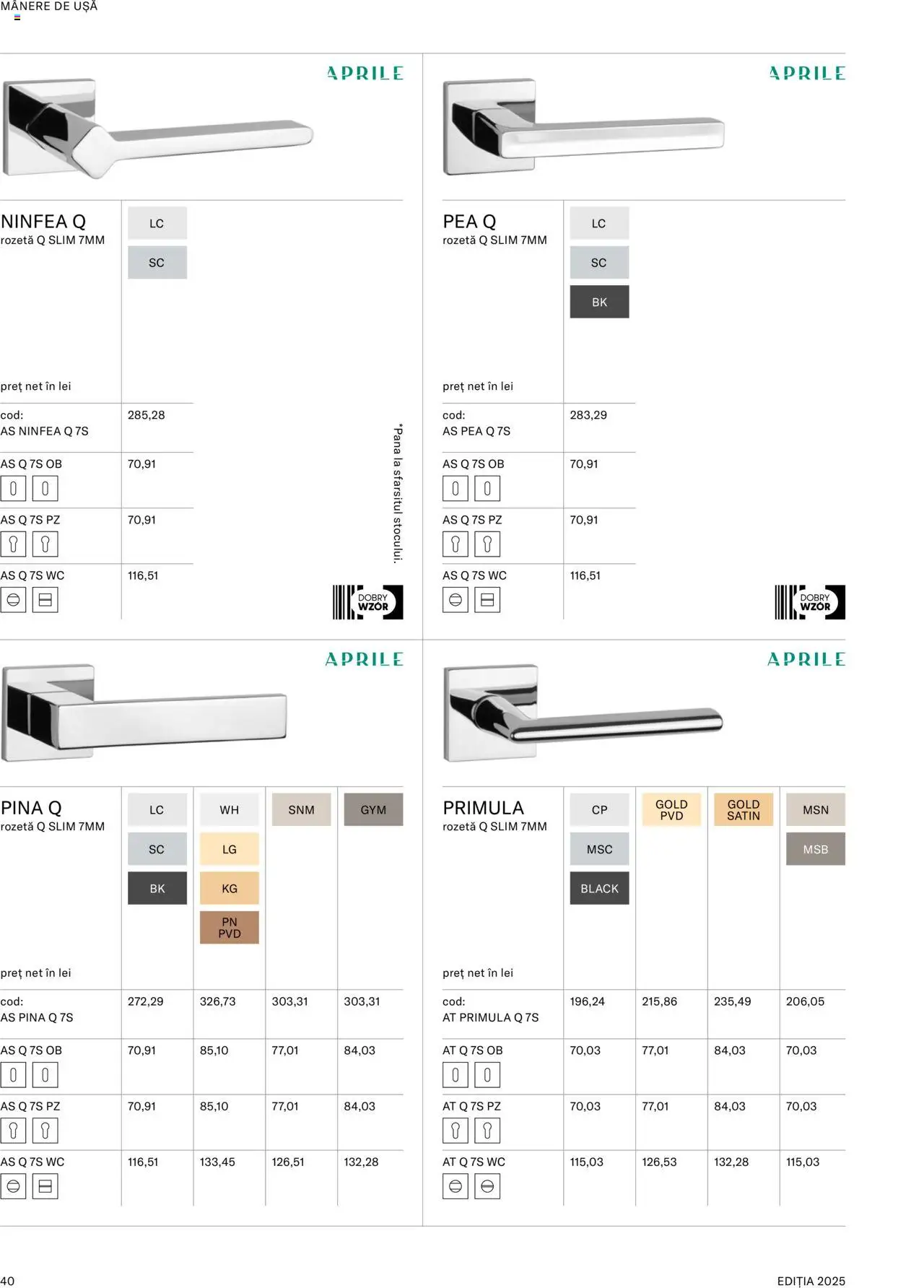 Noul catalog Proges – valabil de la 08.09.2025 | Pagină: 42 | Produse: Ușă
