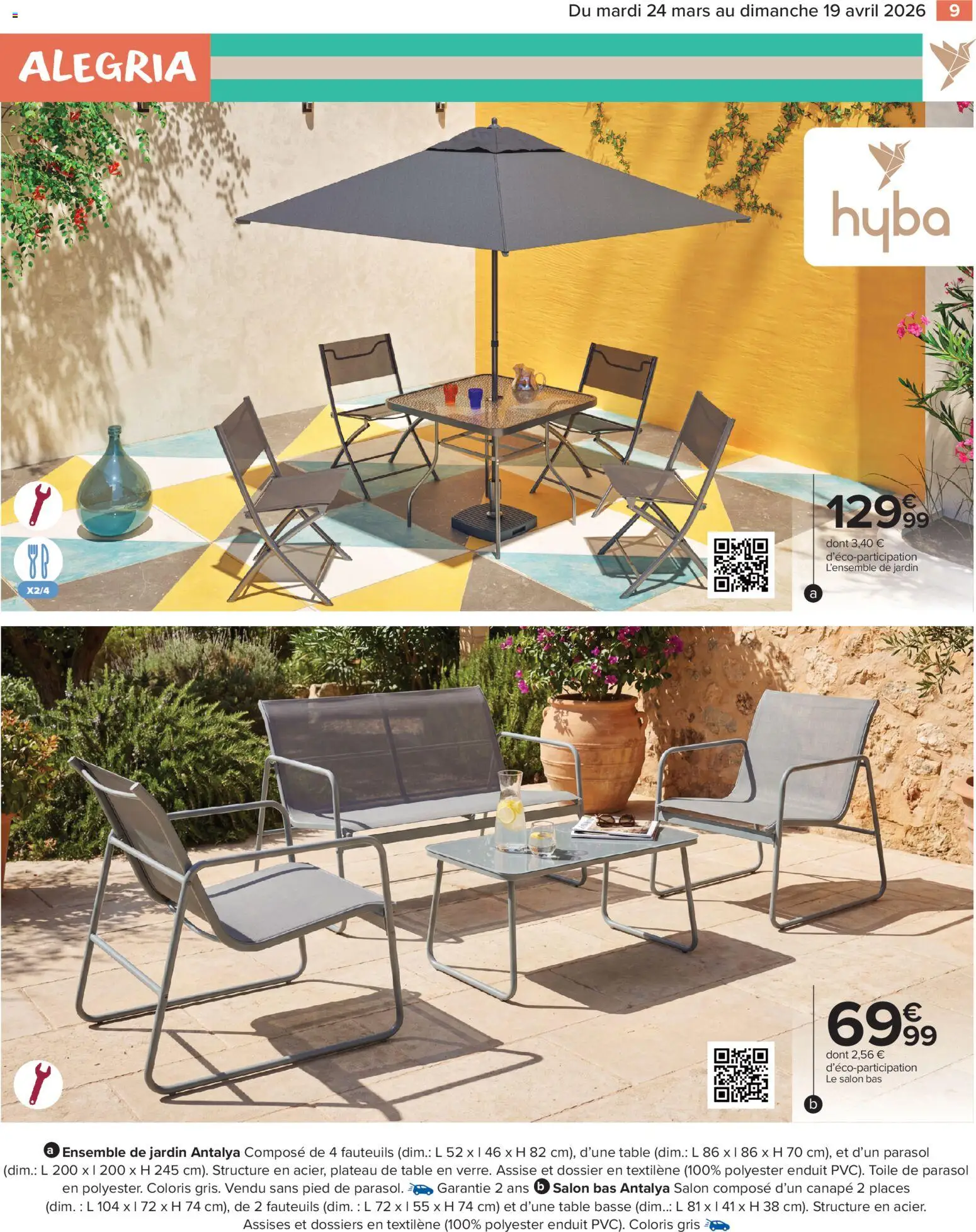 {H1} | Page: 11 | Produits: Plateau, Table basse, Table, Parasol