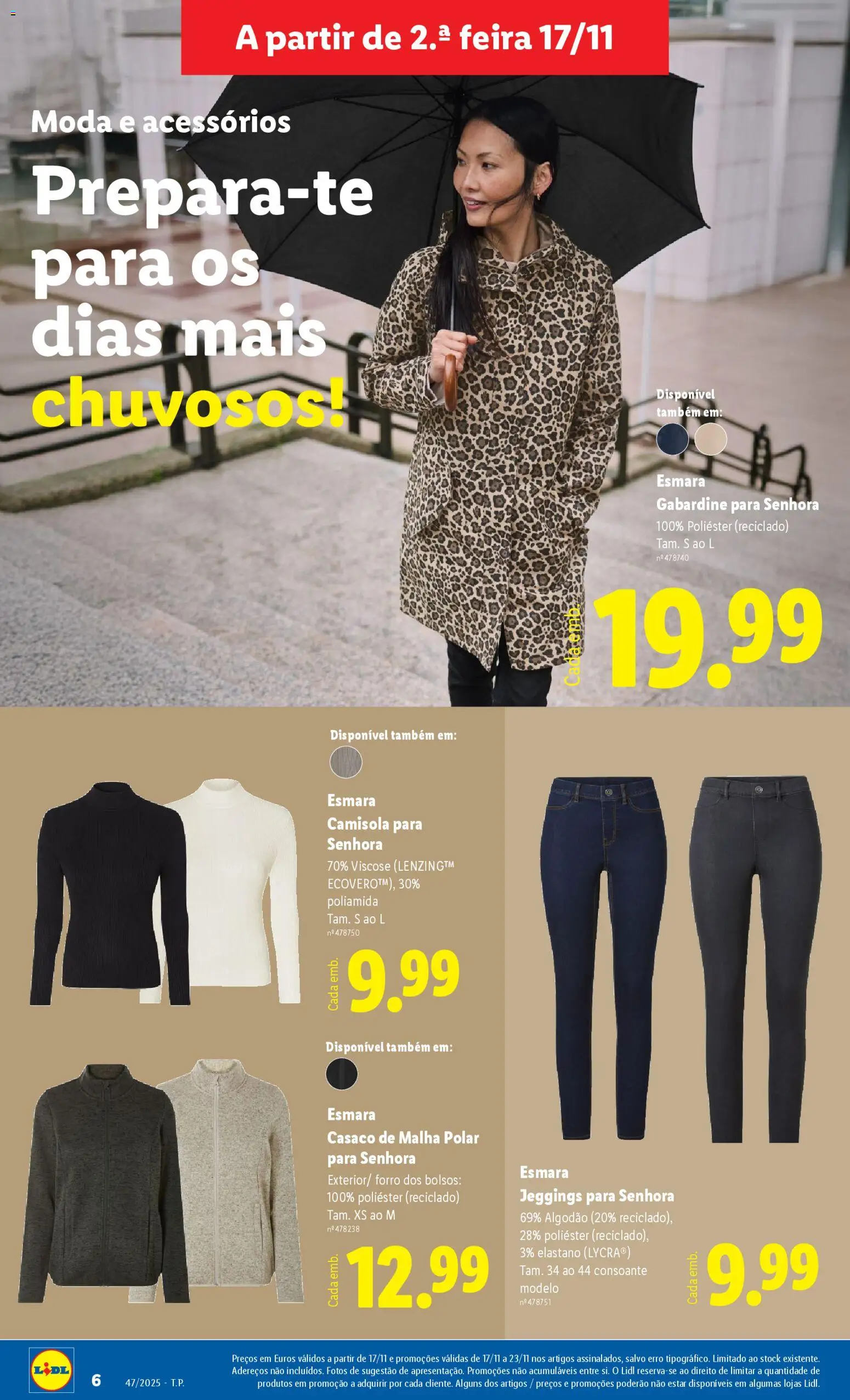 Lidl Black Friday │ válido de 17.11.2025 | Página: 6 | Produtos: Casaco, Algodão, Camisola