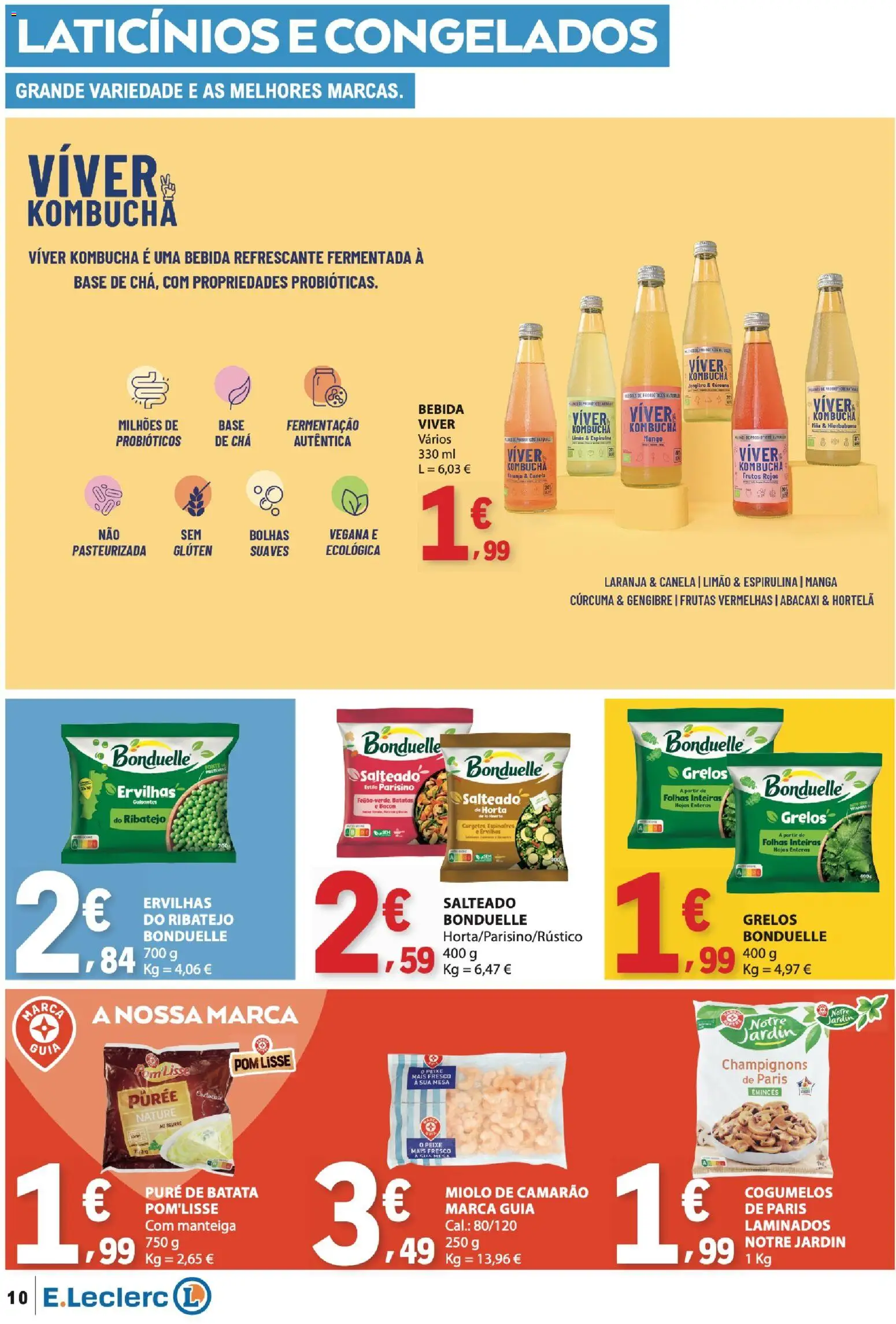 E.Leclerc folheto │ válido de 16.04.2026 | Página: 10 | Produtos: Mesa, Manteiga, Peixe, Abacaxi