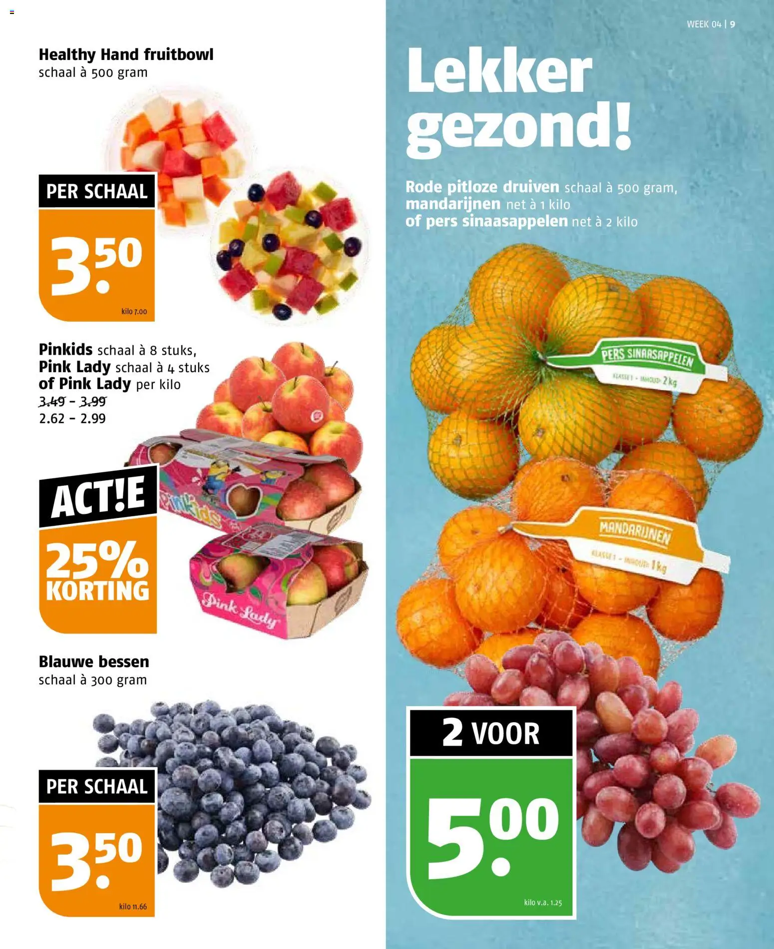 {H1} | Pagina: 9 | Producten: Mandarijnen, Schaal, Druiven