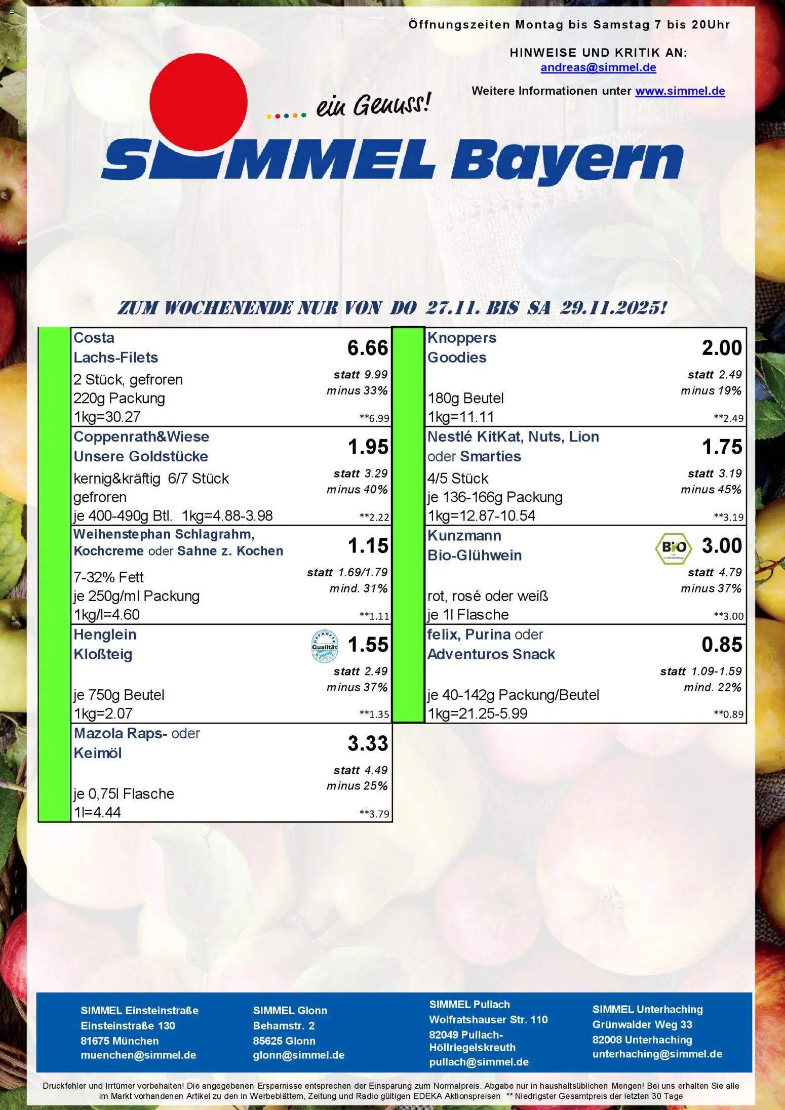 Simmel - Bayern – gültig ab 24.11.2025 | Seite: 9 | Produkte: Smarties, Knoppers, Sahne, Radio