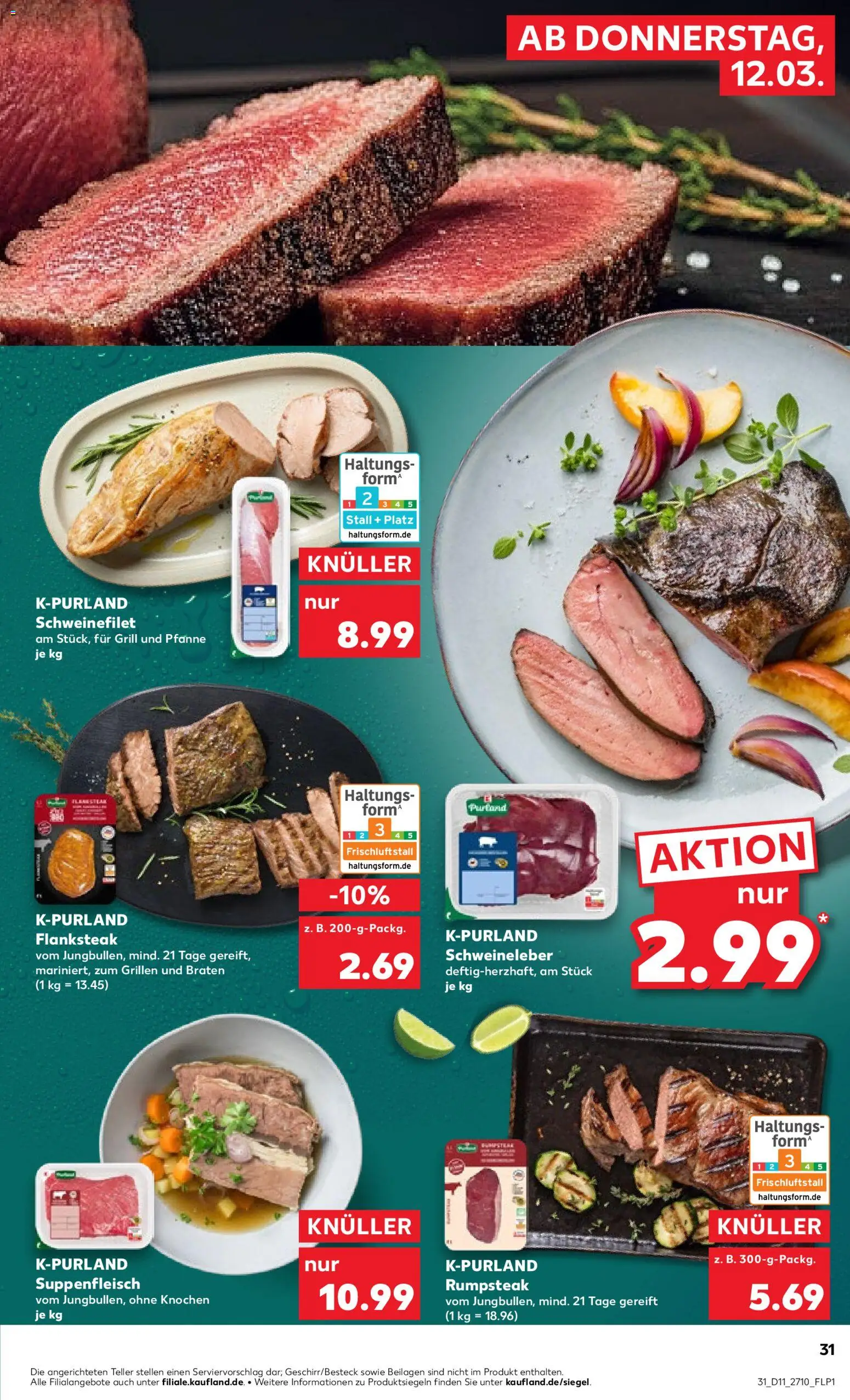 Kaufland Prospekt Zeitz	 – gültig ab 12.03.2026 | Seite: 31 | Produkte: Grill, Schweinefilet, Suppenfleisch, Steak