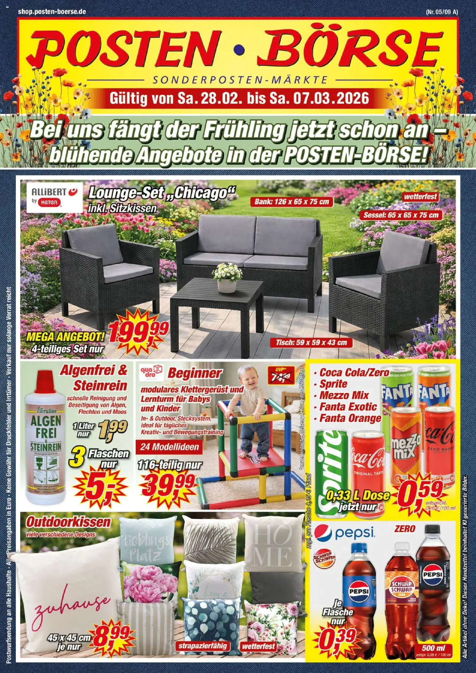 Posten Börse Prospekt – gültig ab 28.02.2026 | Seite: 1 | Produkte: Sprite, Tisch, Schwip schwap, Bilder