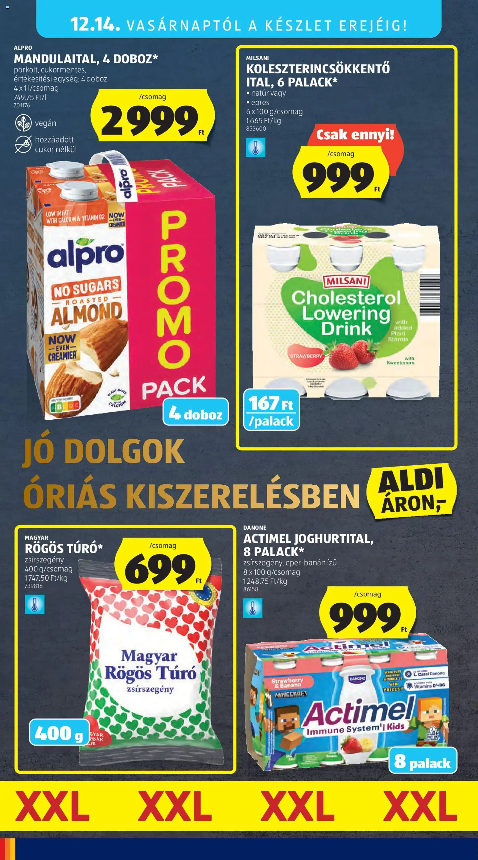 Aldi akciós ujság - amely érvényes a következő dátumtól: 11.12.2025 | Oldal: 64 | Termékek: Cottage cheese, Rögös túró, Vegán, Túró